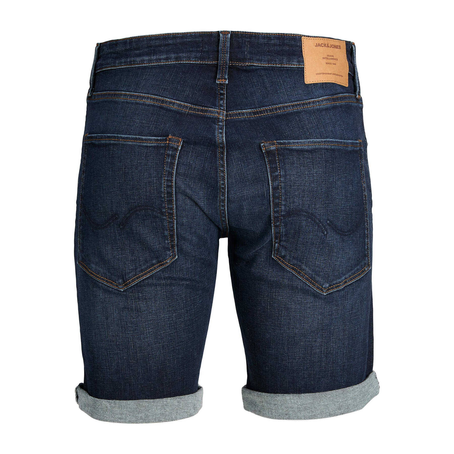 Jack&Jones Jeans kratke hlače Rick 12229830 Mornarsko modra Regular Fit - Pepit.si