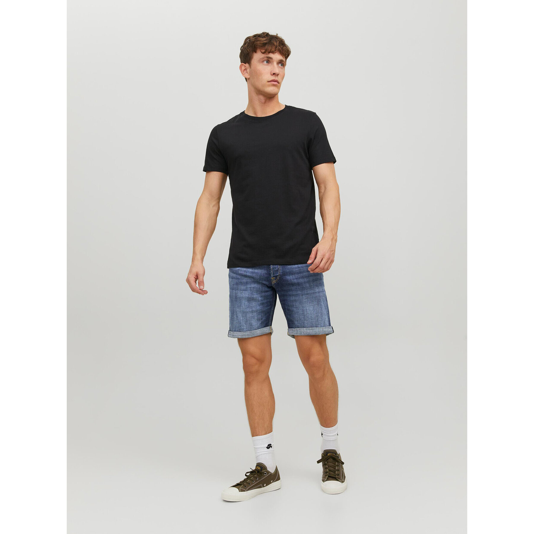 Jack&Jones Jeans kratke hlače Chris 12236192 Modra Relaxed Fit - Pepit.si