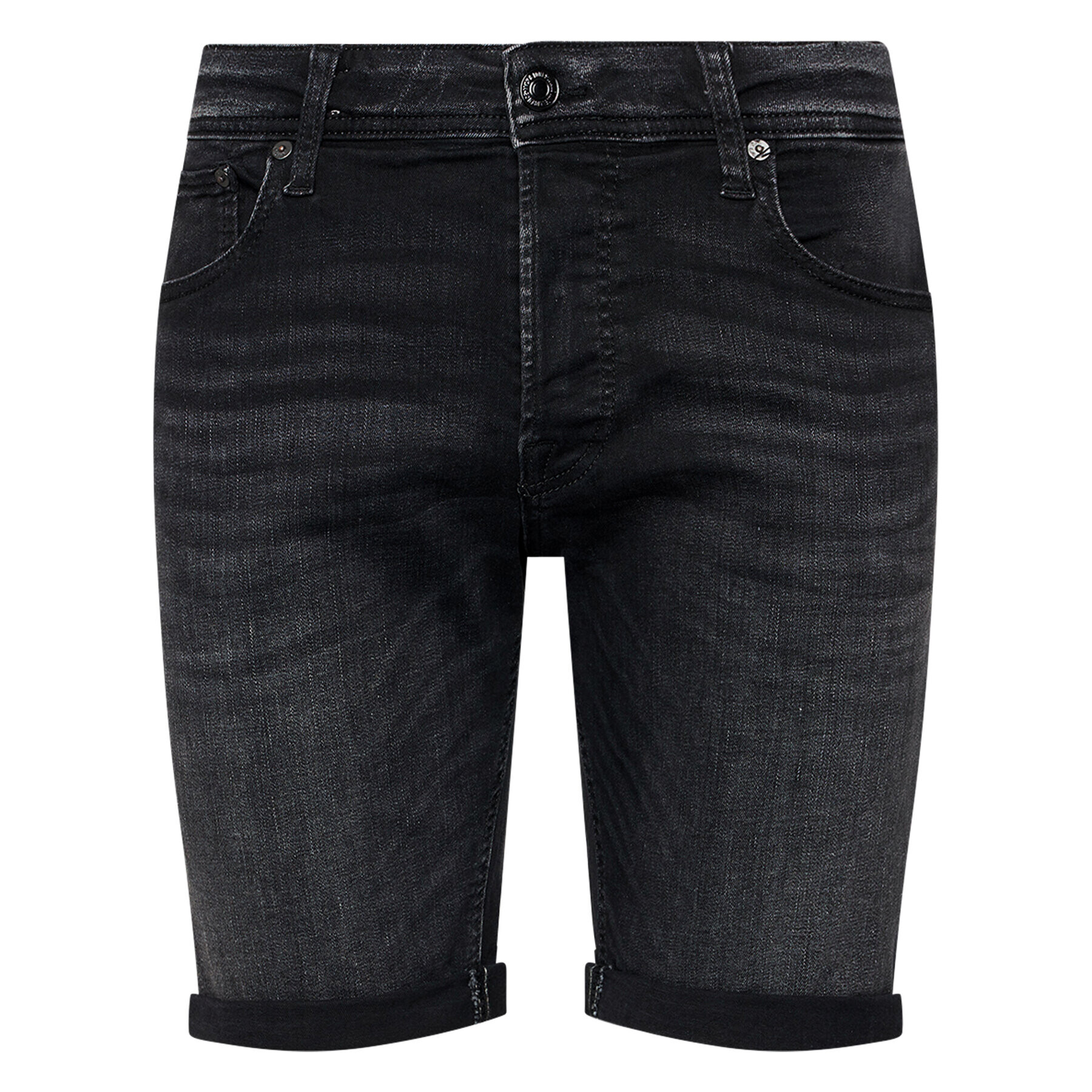 Jack&Jones Jeans kratke hlače Jjrick Jjorg 12170318 Črna Regular Fit - Pepit.si