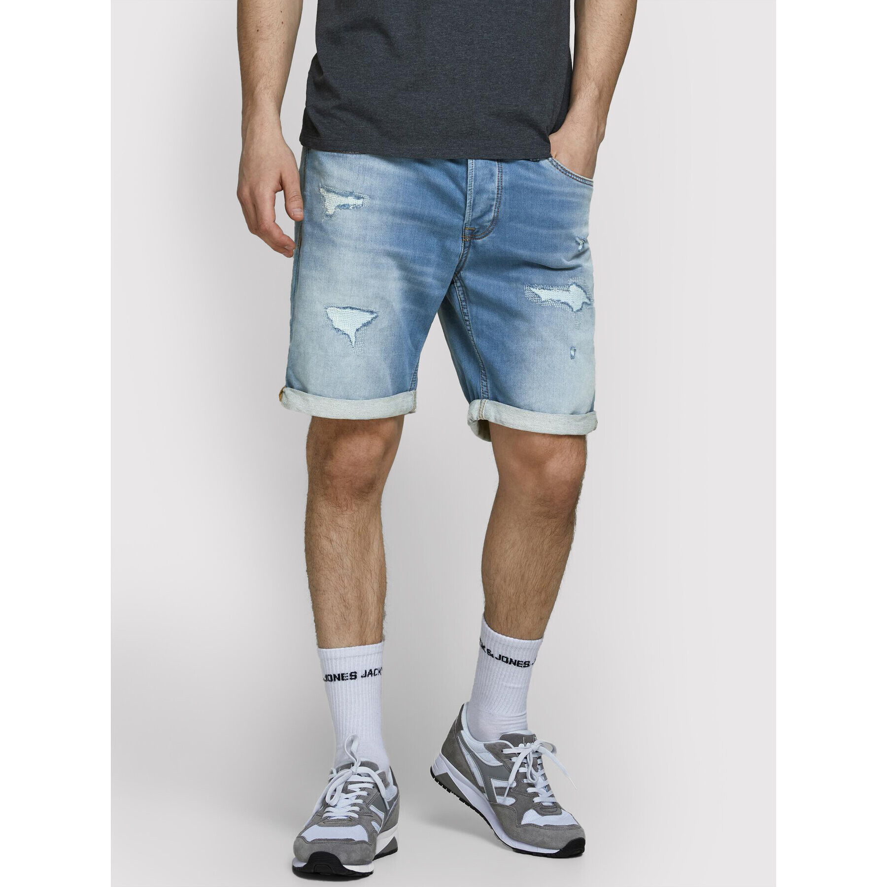 Jack&Jones Jeans kratke hlače Rick 12166272 Modra Regular Fit - Pepit.si