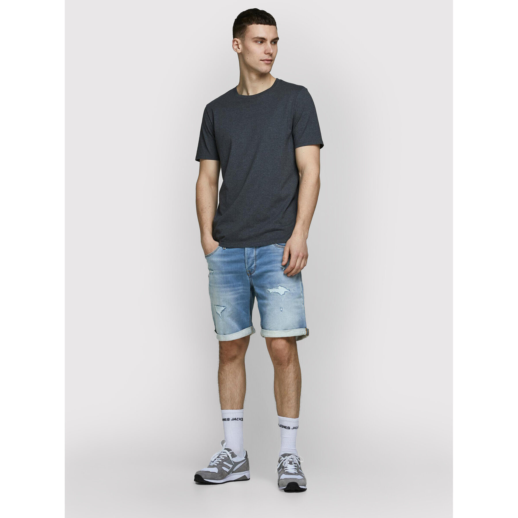 Jack&Jones Jeans kratke hlače Rick 12166272 Modra Regular Fit - Pepit.si