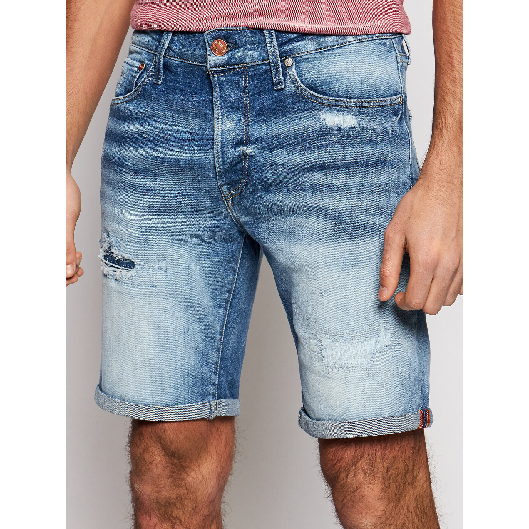 Jack&Jones Jeans kratke hlače Rick 12171883 Modra Regular Fit - Pepit.si