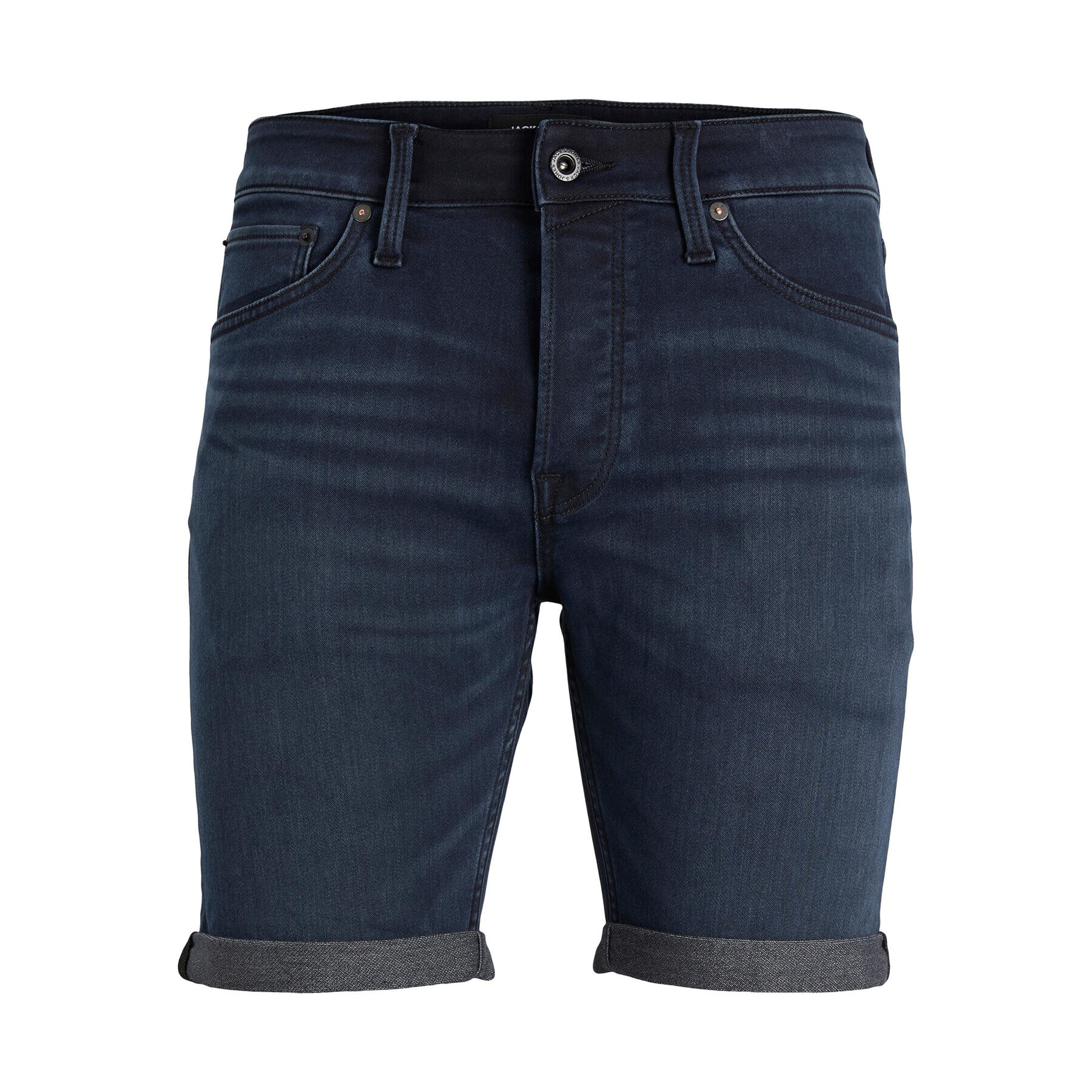 Jack&Jones Jeans kratke hlače Rick 12223678 Mornarsko modra Regular Fit - Pepit.si