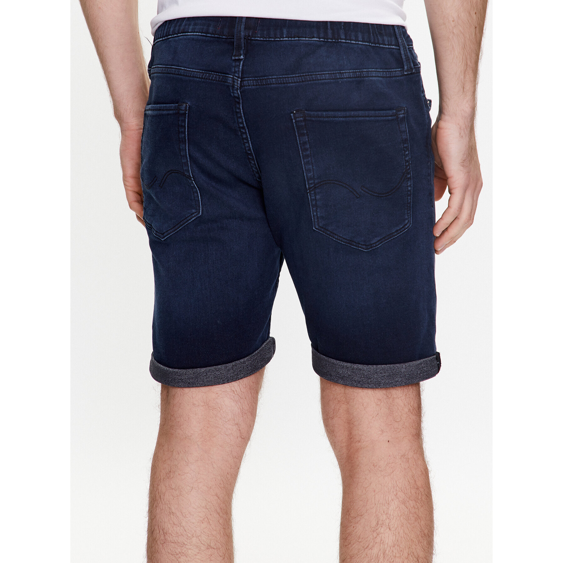 Jack&Jones Jeans kratke hlače Rick 12223989 Mornarsko modra Regular Fit - Pepit.si