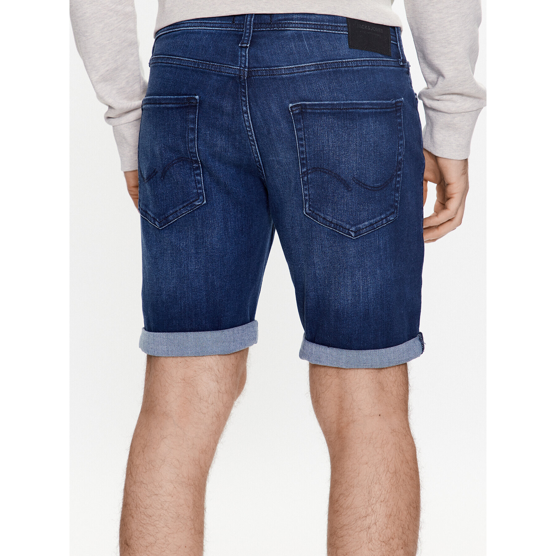 Jack&Jones Jeans kratke hlače Rick 12225900 Mornarsko modra Regular Fit - Pepit.si