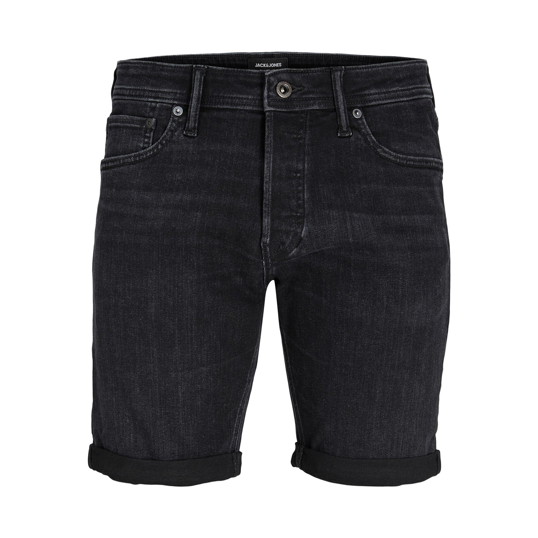 Jack&Jones Jeans kratke hlače Rick 12228278 Črna Regular Fit - Pepit.si