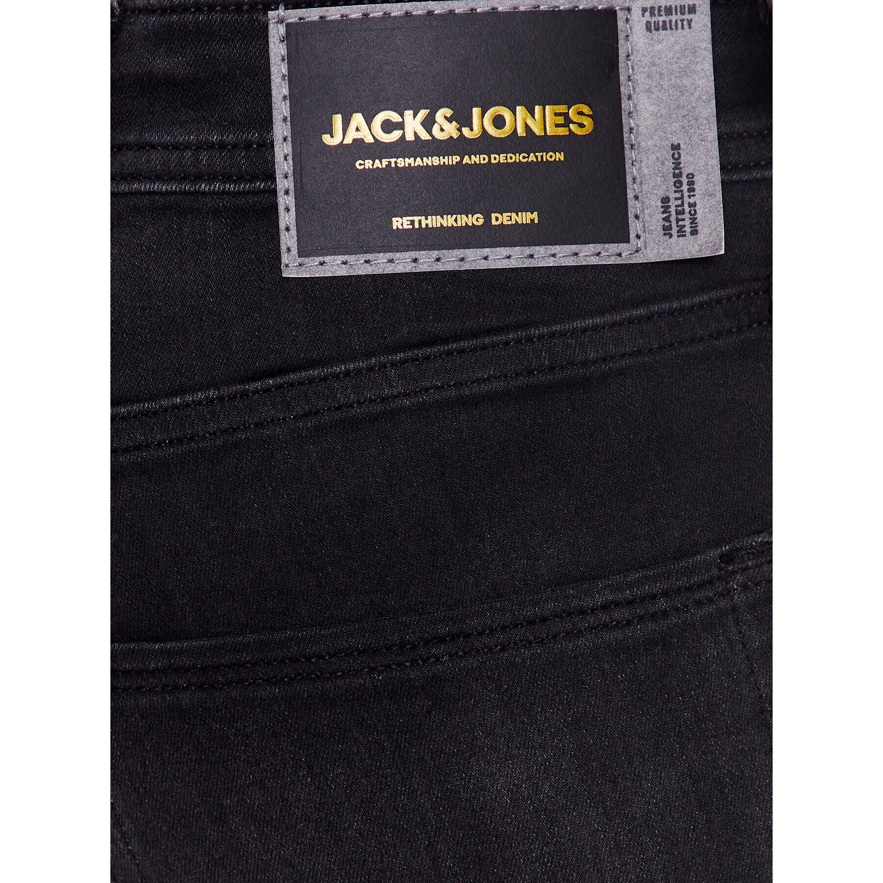 Jack&Jones Jeans kratke hlače Rick 12237918 Črna Regular Fit - Pepit.si