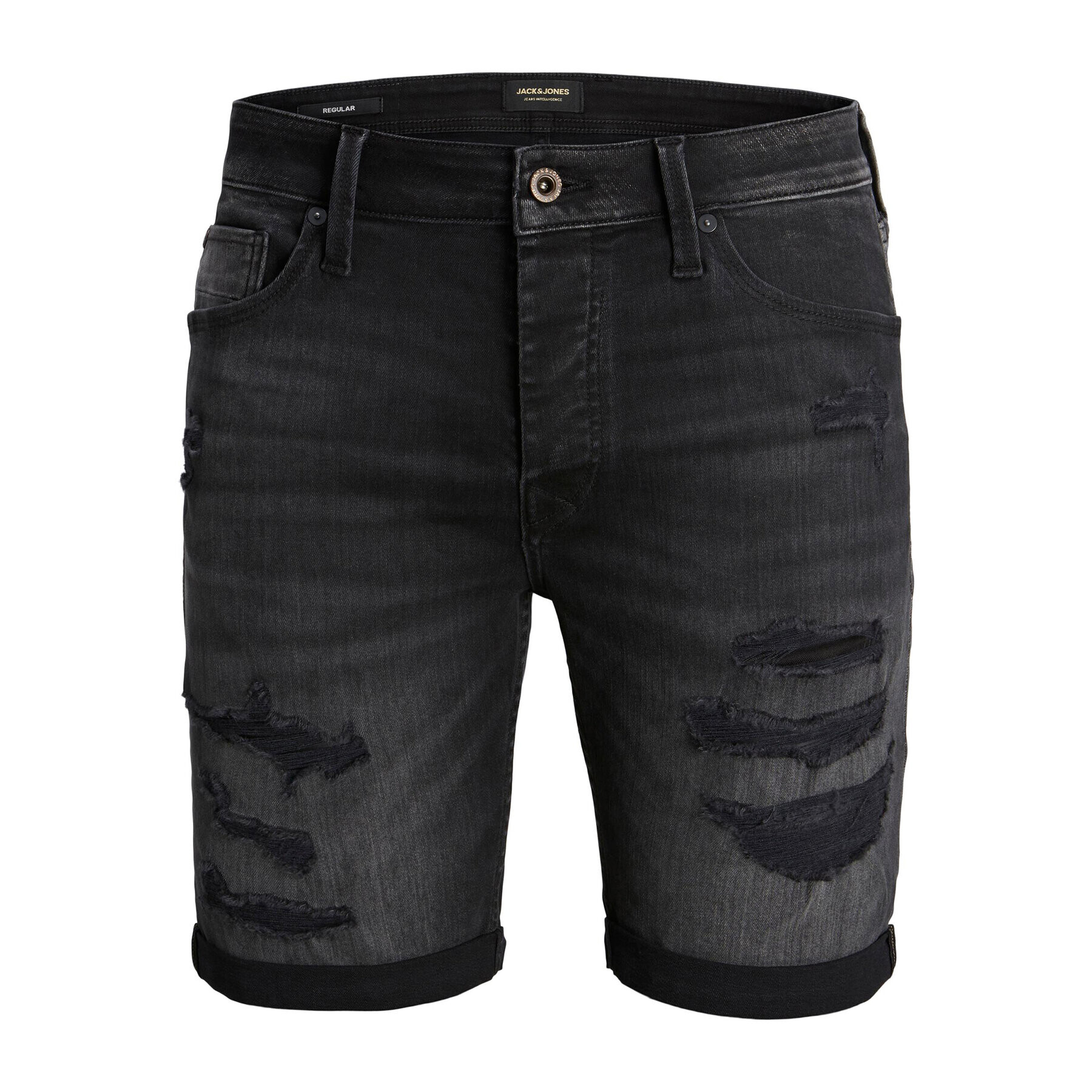 Jack&Jones Jeans kratke hlače Rick 12237918 Črna Regular Fit - Pepit.si