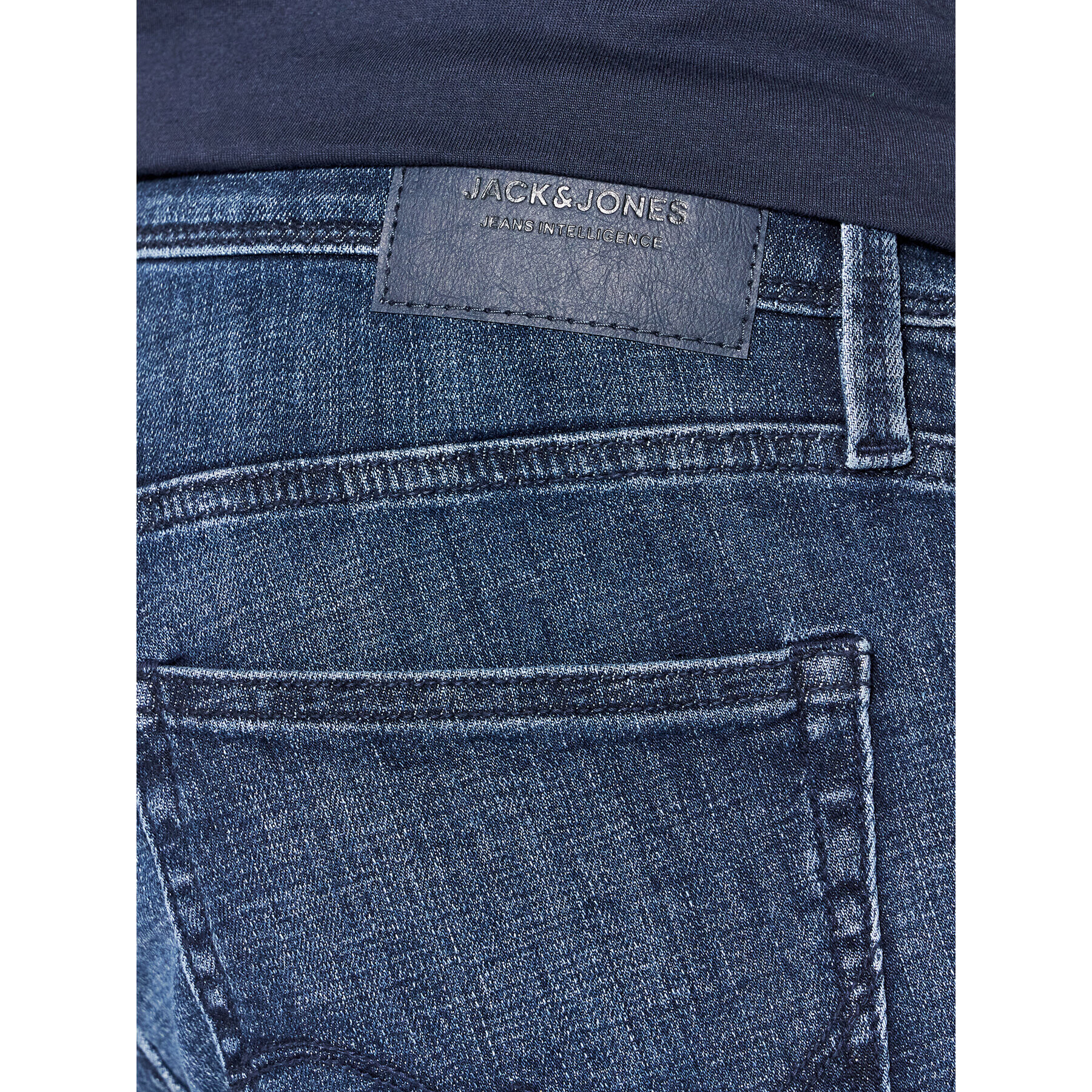 Jack&Jones Jeans kratke hlače Rick Fox 12201632 Mornarsko modra Regular Fit - Pepit.si