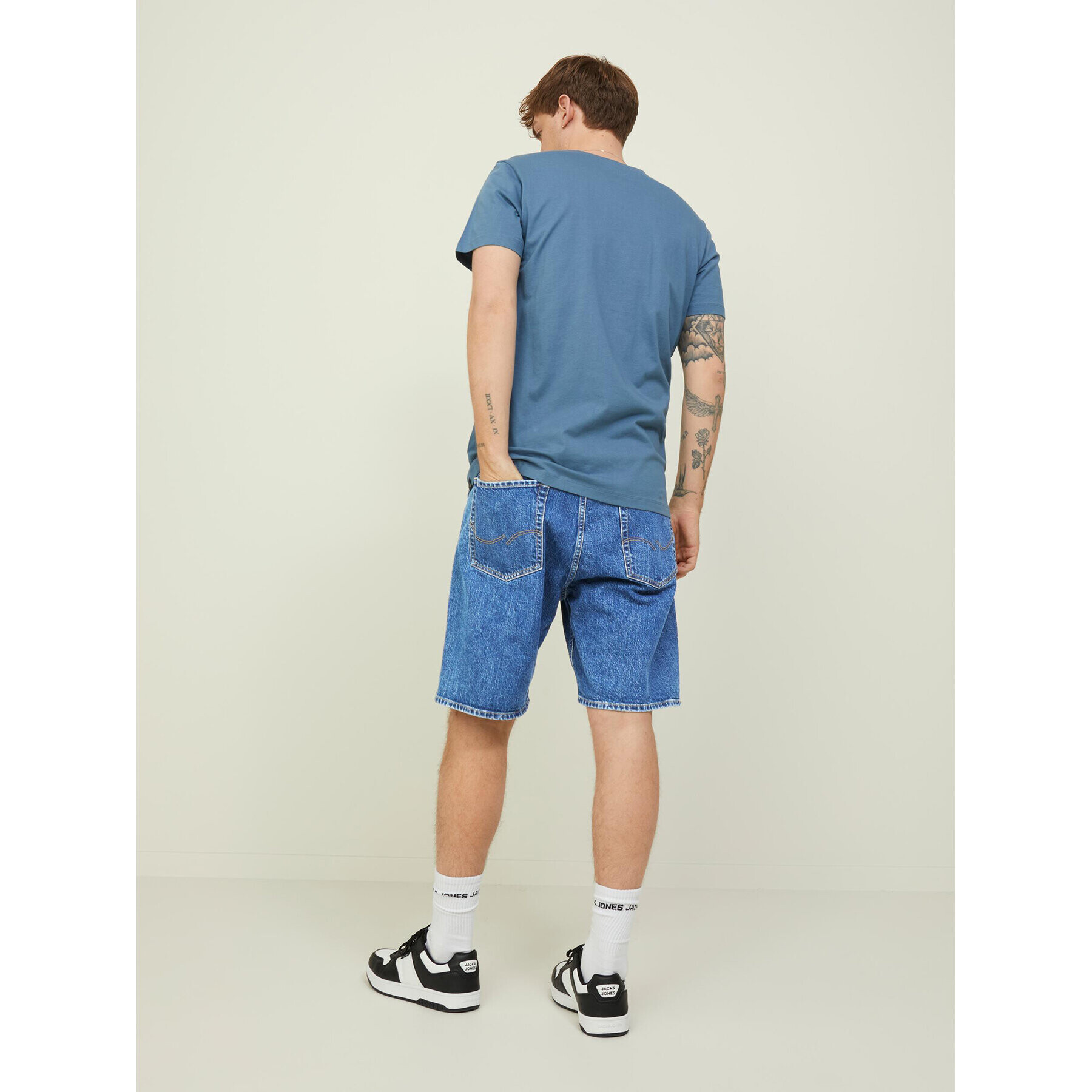 Jack&Jones Jeans kratke hlače Tony 12209803 Modra Baggy Fit - Pepit.si