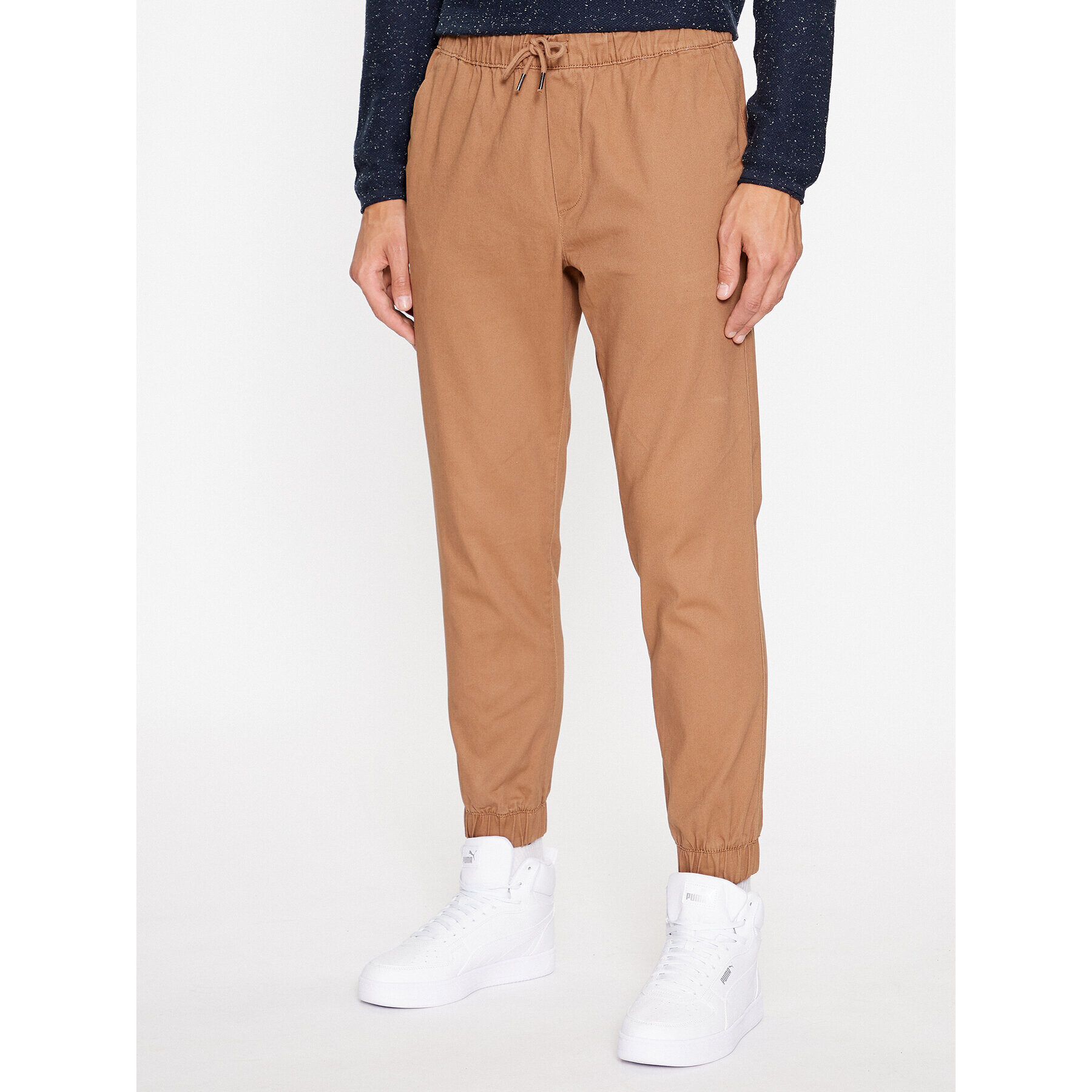 Jack&Jones Jogging hlače 12224518 Rjava Comfort Fit - Pepit.si