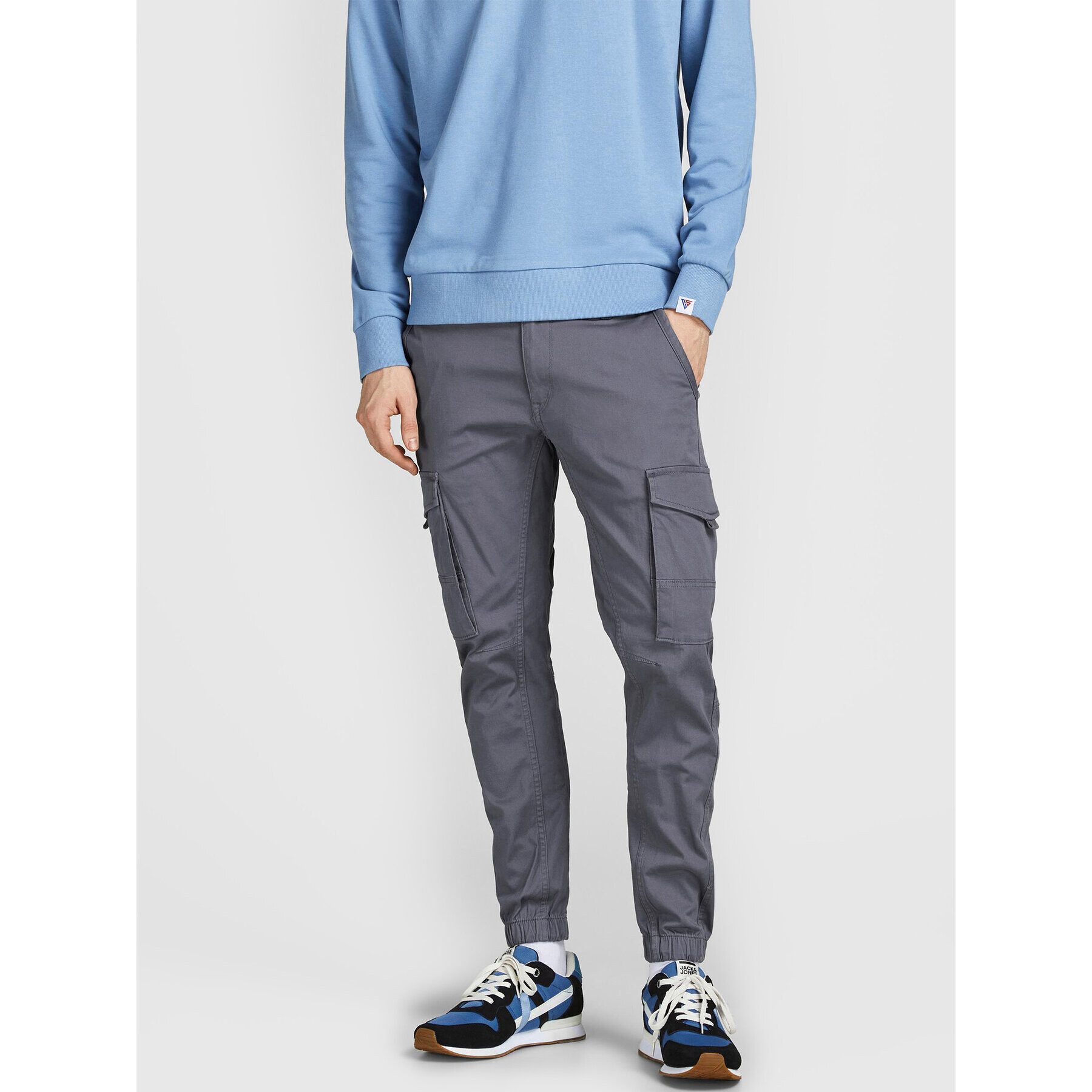 Jack&Jones Jogging hlače Paul 12202934 Siva Tapered Fit - Pepit.si