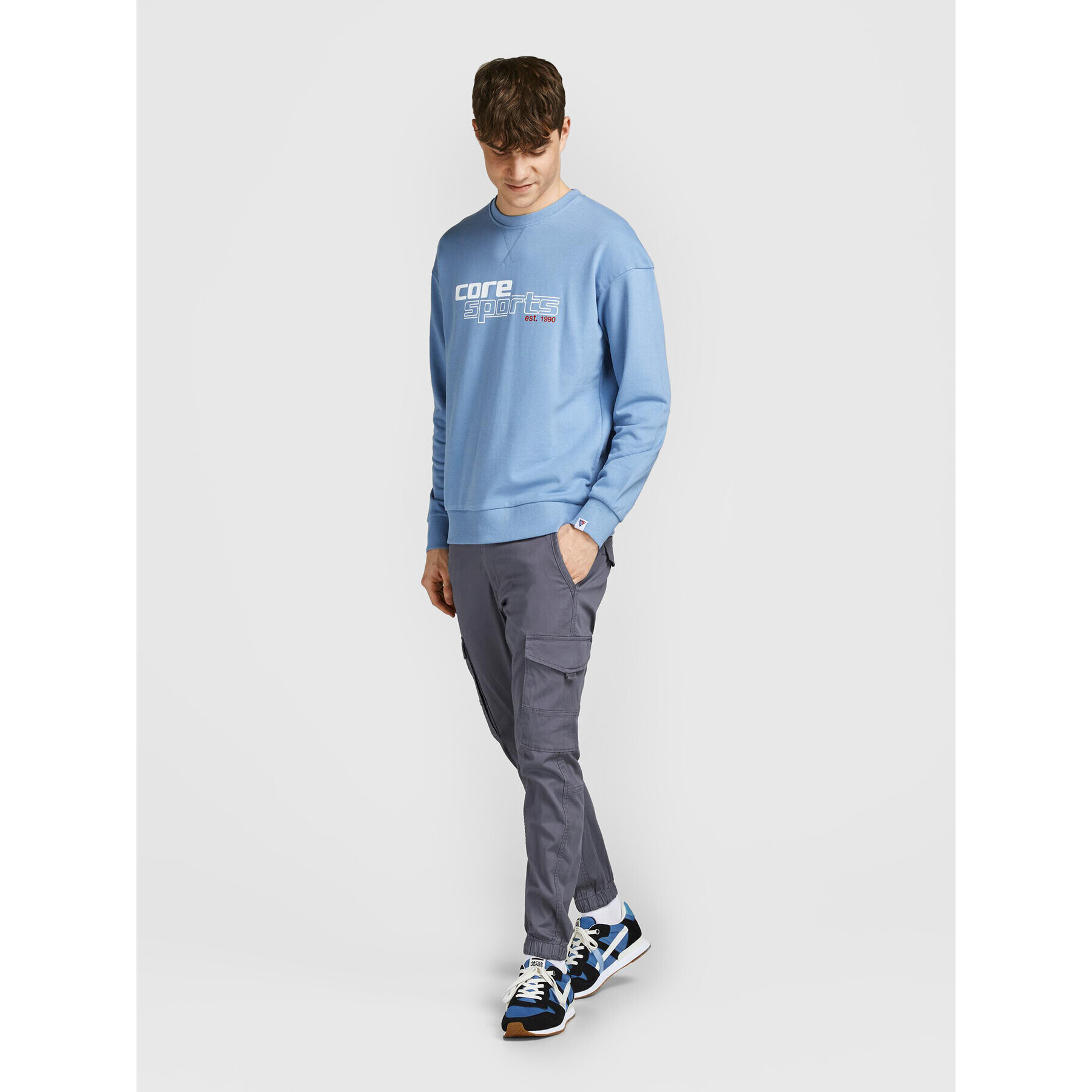 Jack&Jones Jogging hlače Paul 12202934 Siva Tapered Fit - Pepit.si