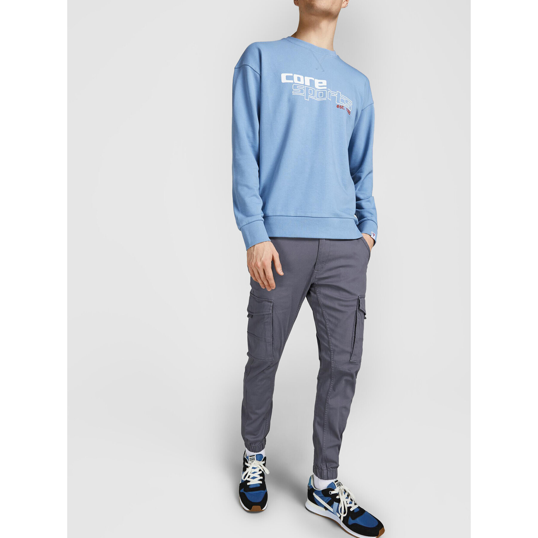 Jack&Jones Jogging hlače Paul 12202934 Siva Tapered Fit - Pepit.si