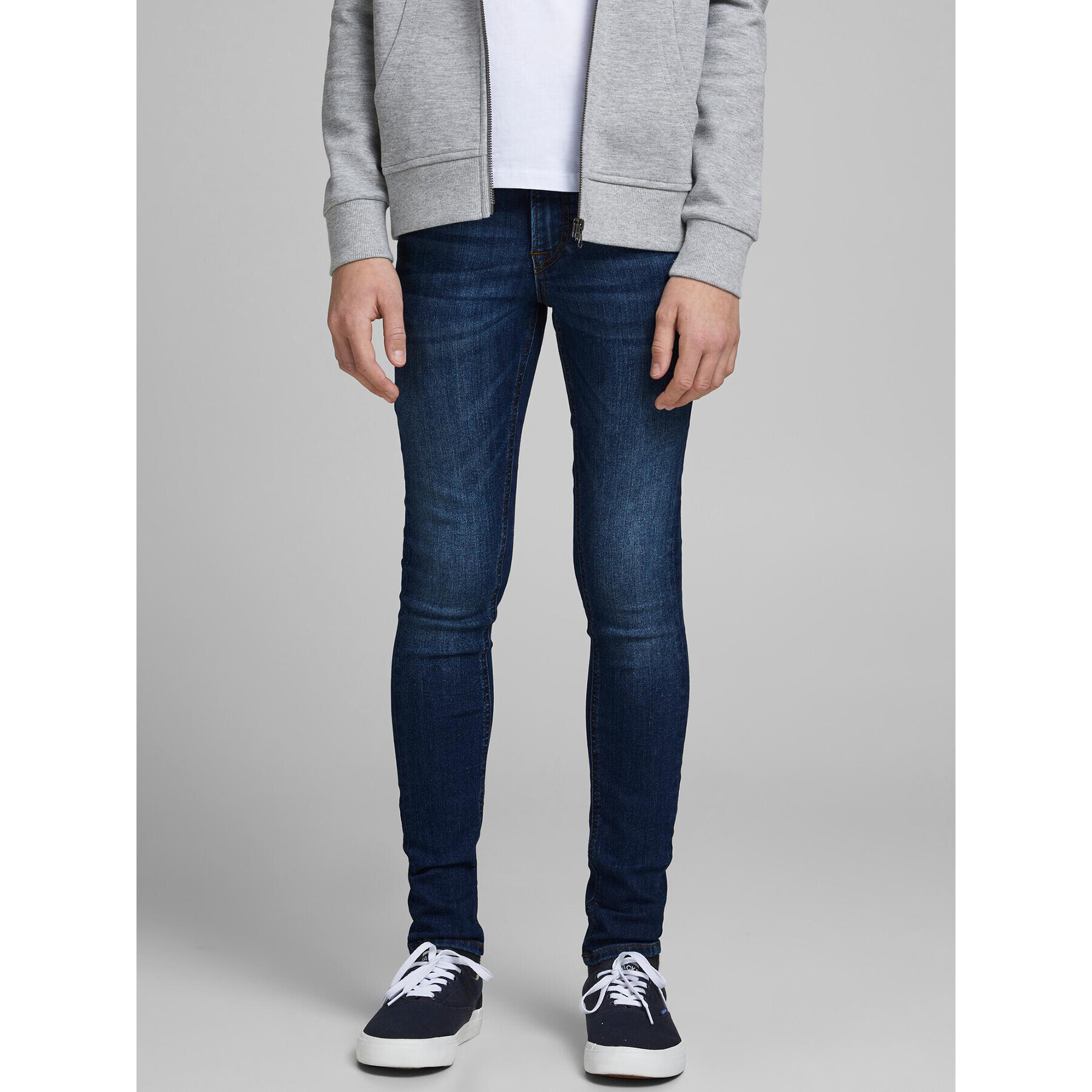 Jack&Jones Junior Jeans hlače Dan 12187466 Modra Skinny Fit - Pepit.si