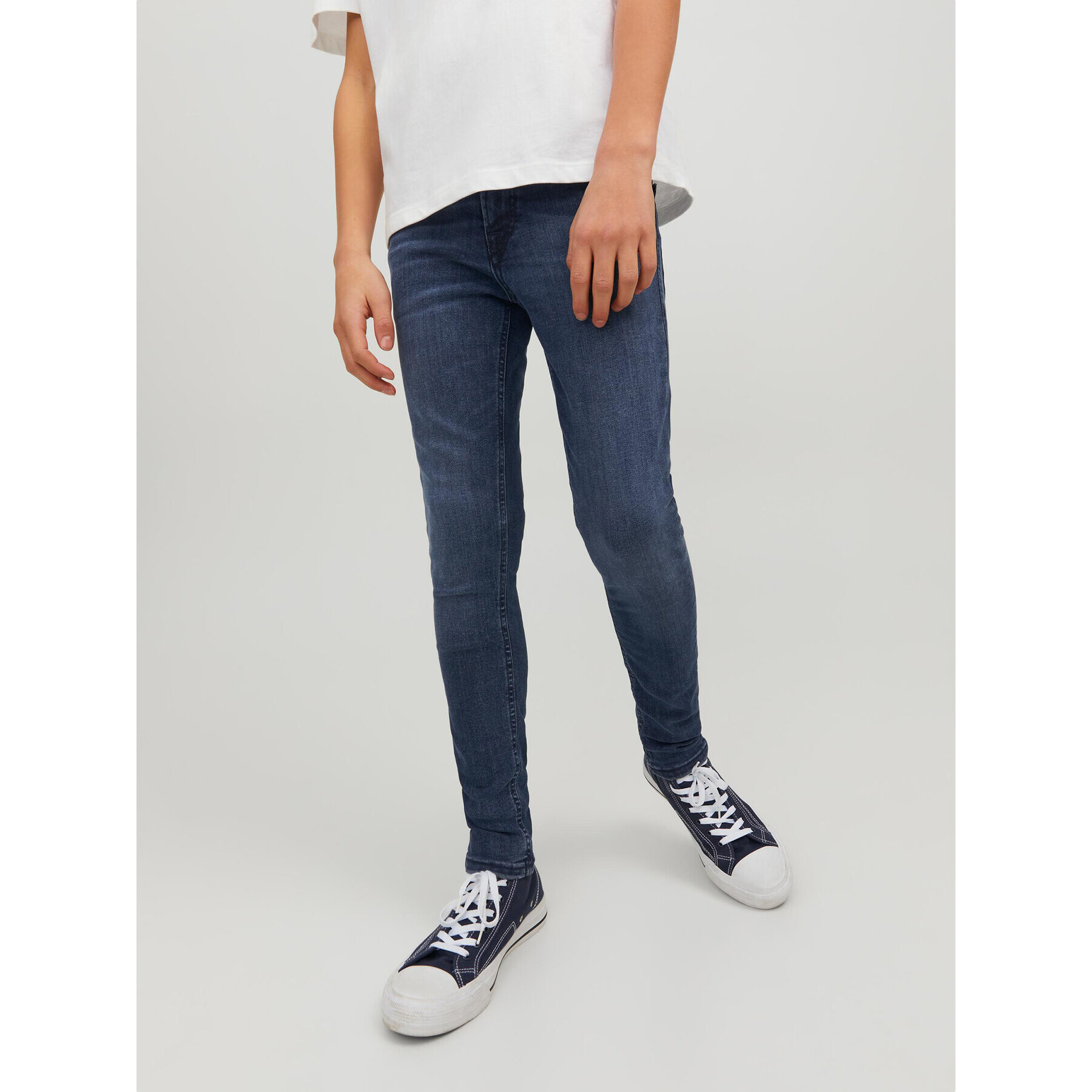 Jack&Jones Junior Jeans hlače Liam 12178287 Modra Skinny Fit - Pepit.si