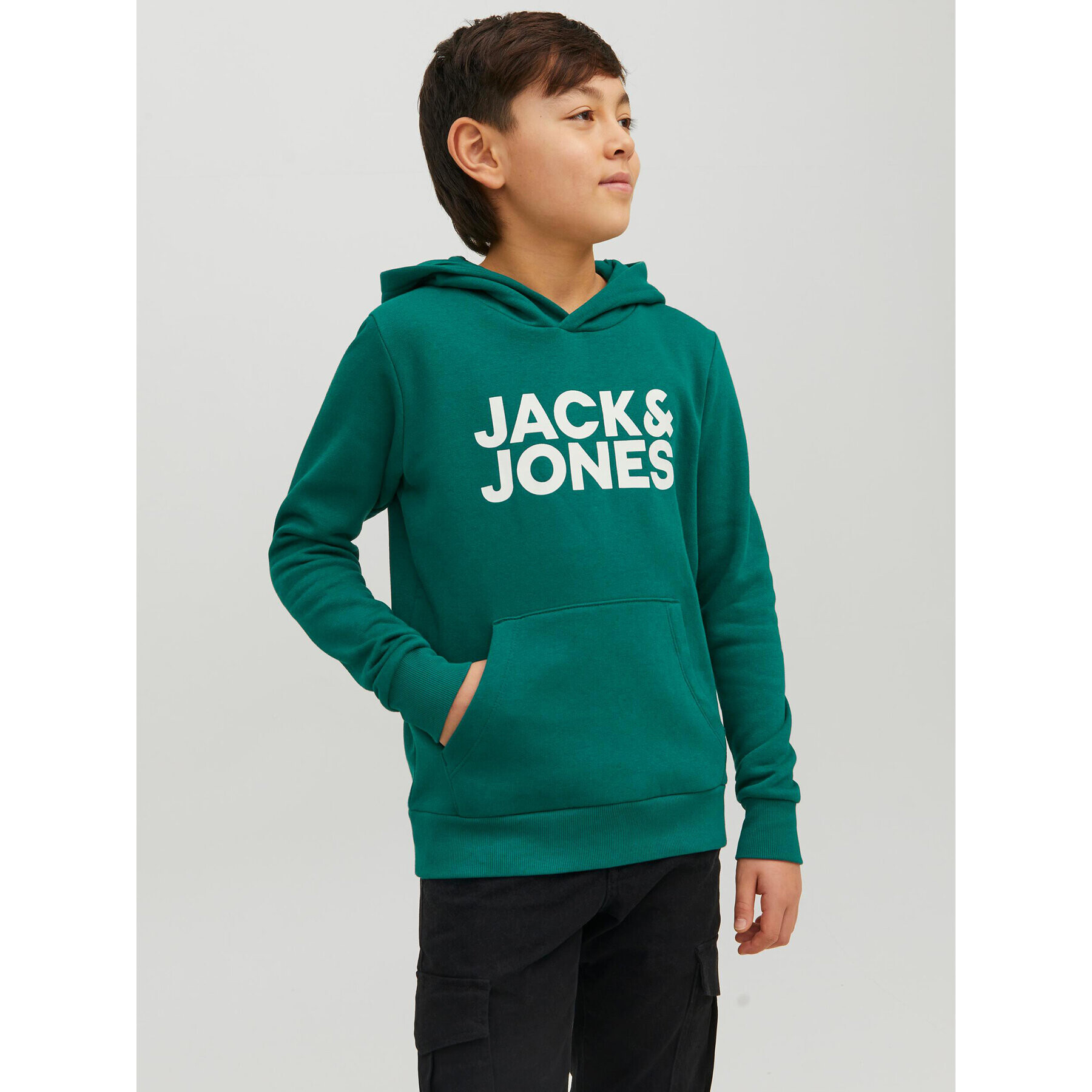 Jack&Jones Junior Jopa 12152841 Zelena Regular Fit - Pepit.si