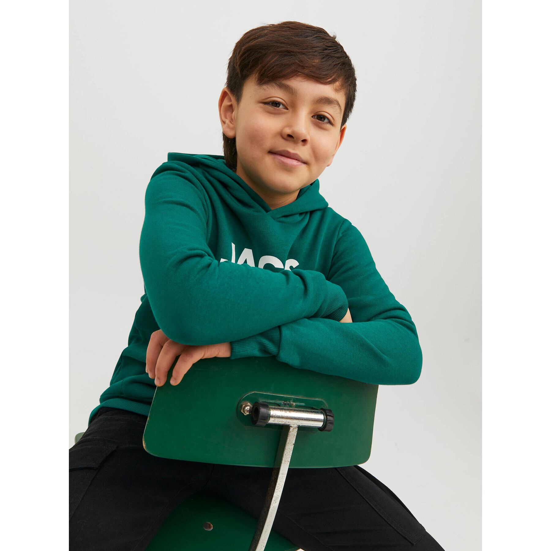 Jack&Jones Junior Jopa 12152841 Zelena Regular Fit - Pepit.si