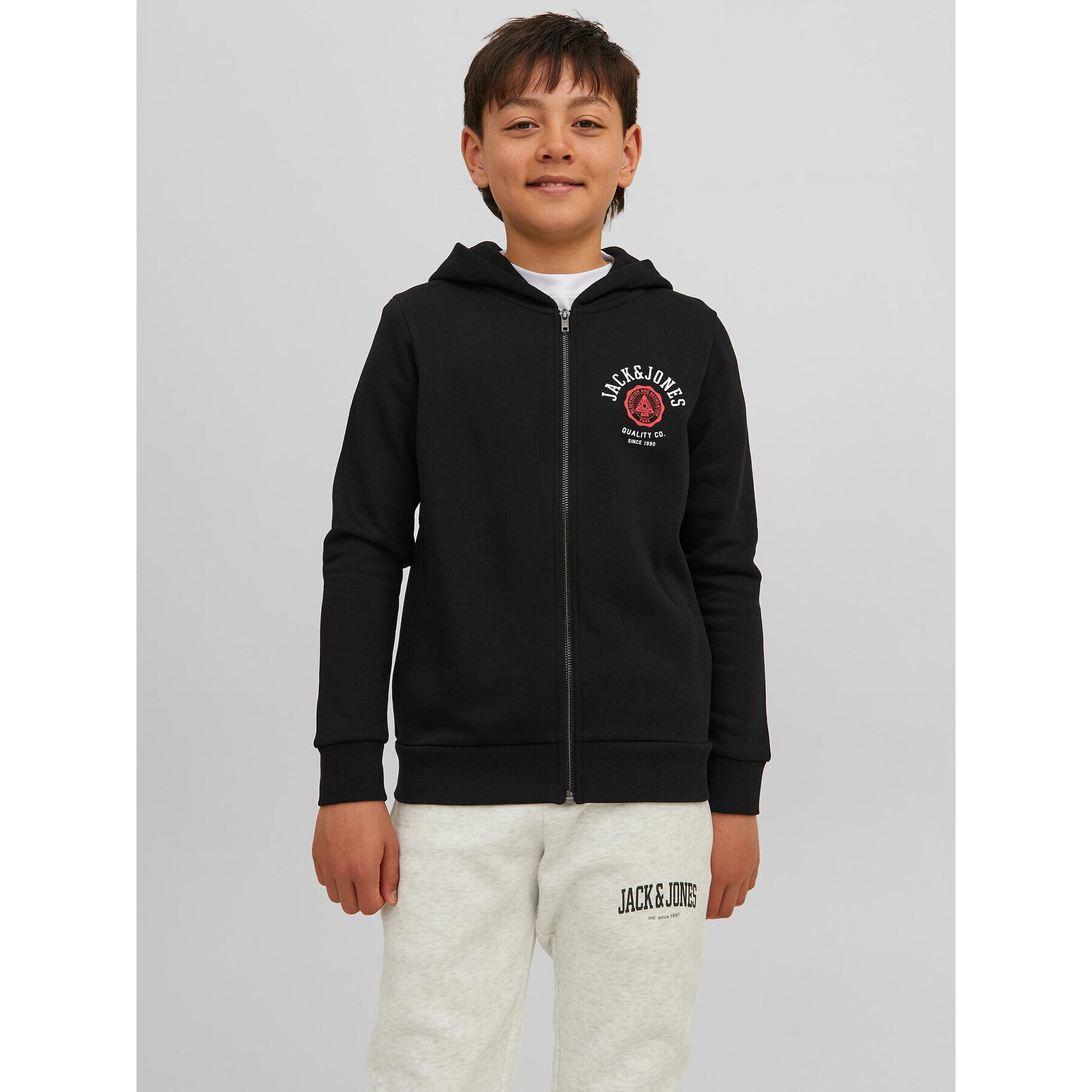 Jack&Jones Junior Jopa 12218049 Črna Regular Fit - Pepit.si