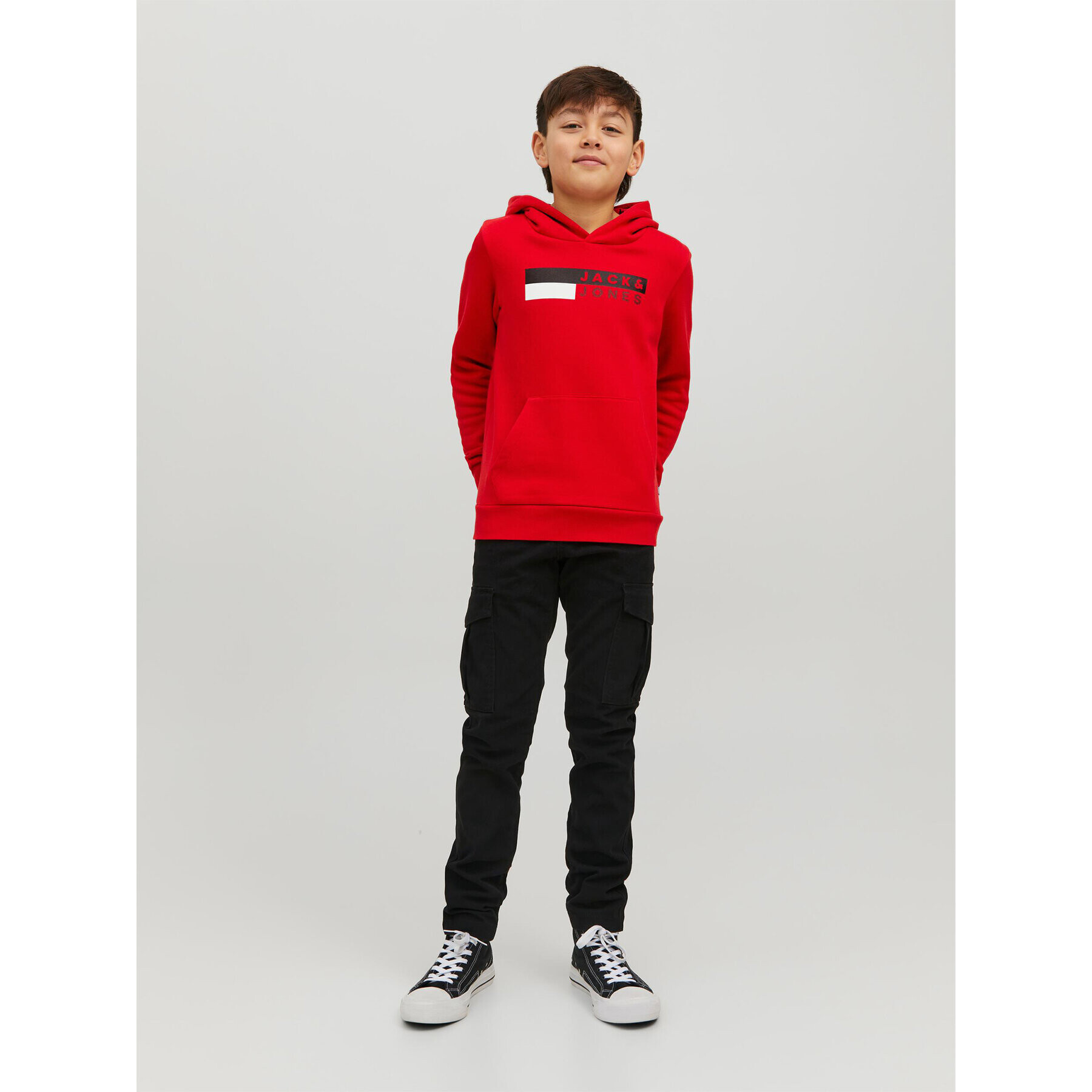 Jack&Jones Junior Jopa 12231372 Rdeča Regular Fit - Pepit.si