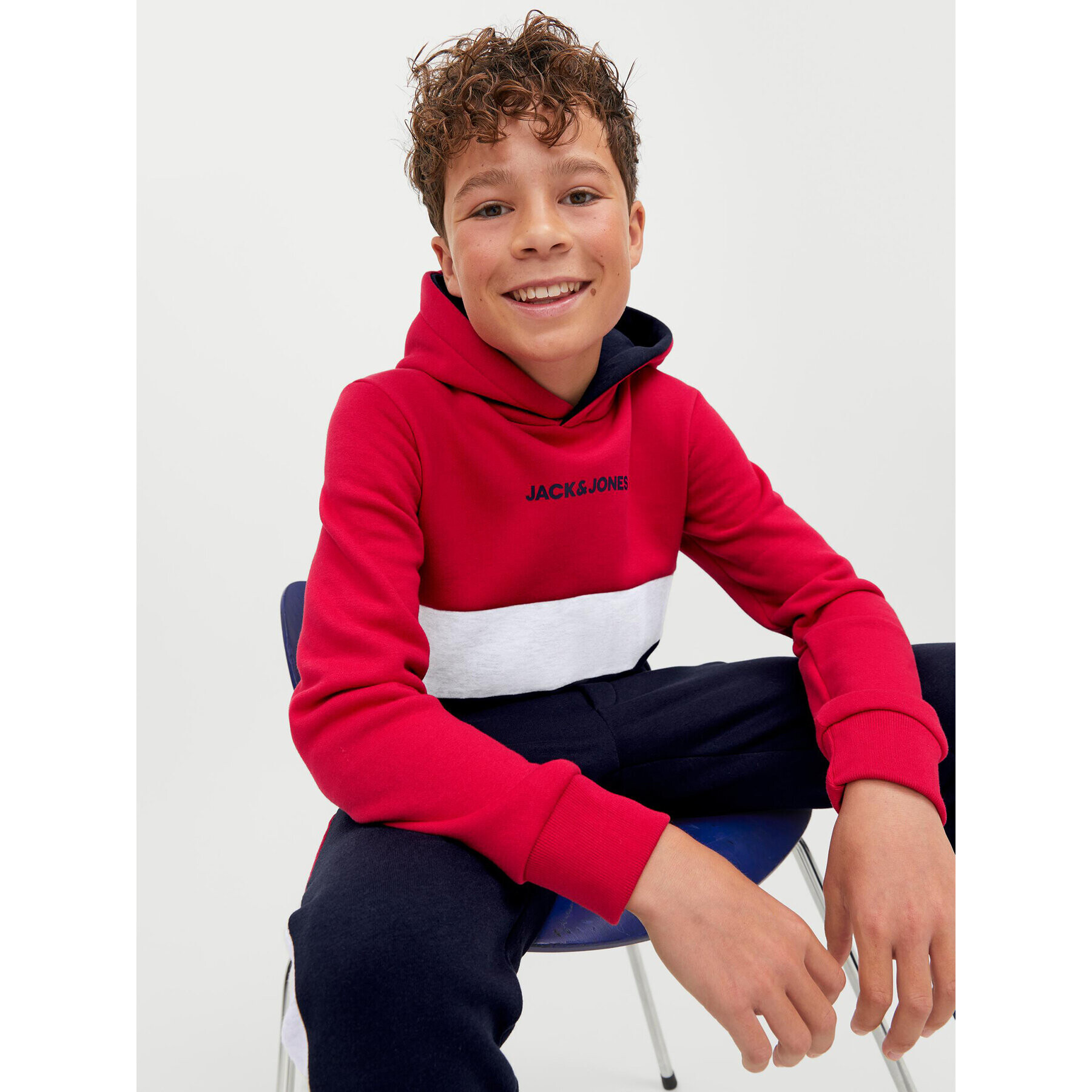 Jack&Jones Junior Jopa 12237402 Rdeča Regular Fit - Pepit.si