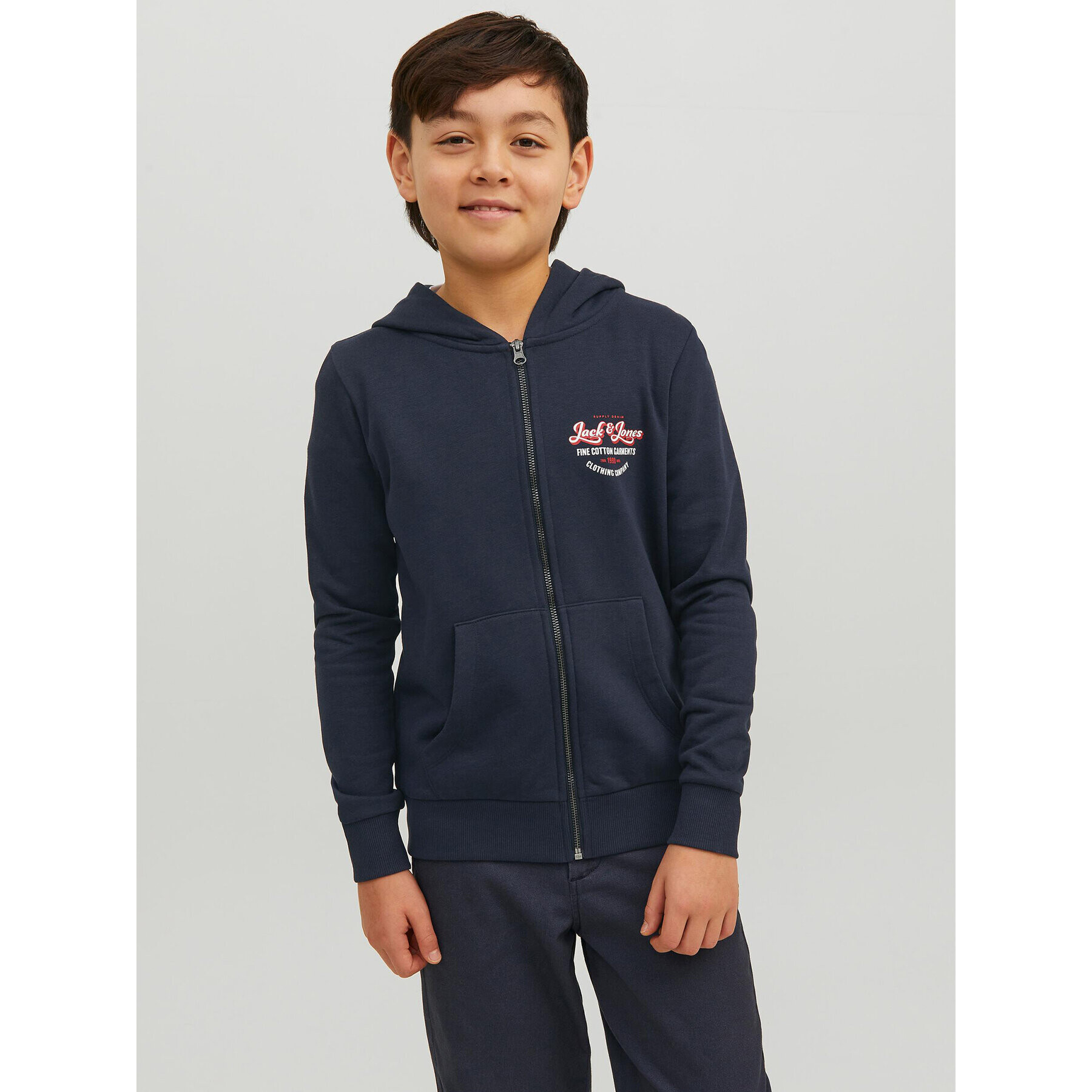 Jack&Jones Junior Jopa Andy 12224236 Mornarsko modra Regular Fit - Pepit.si