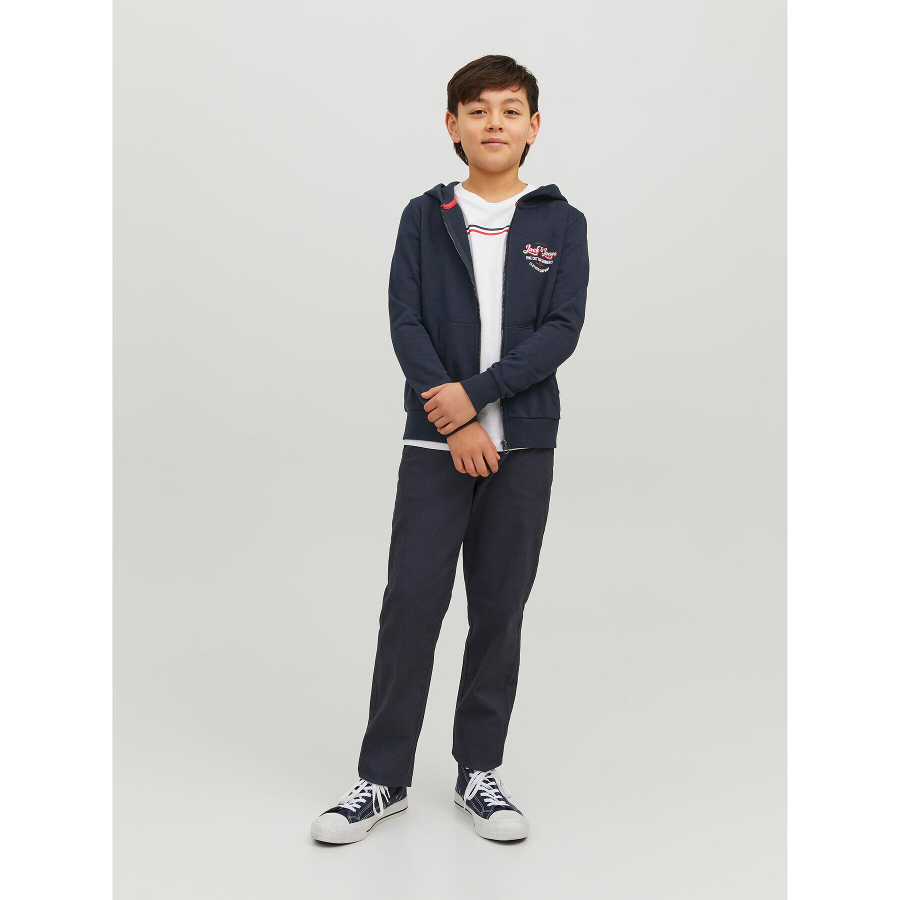 Jack&Jones Junior Jopa Andy 12224236 Mornarsko modra Regular Fit - Pepit.si