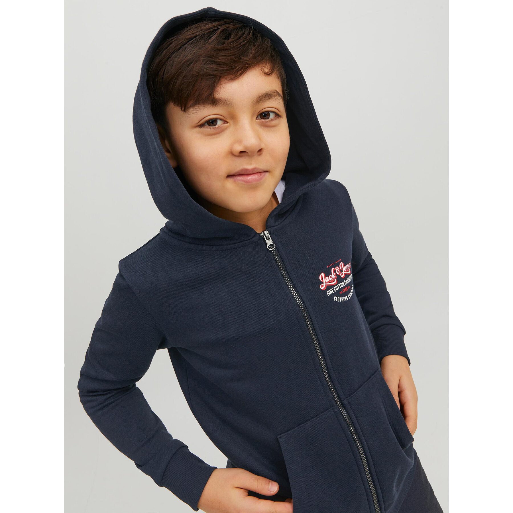 Jack&Jones Junior Jopa Andy 12224236 Mornarsko modra Regular Fit - Pepit.si