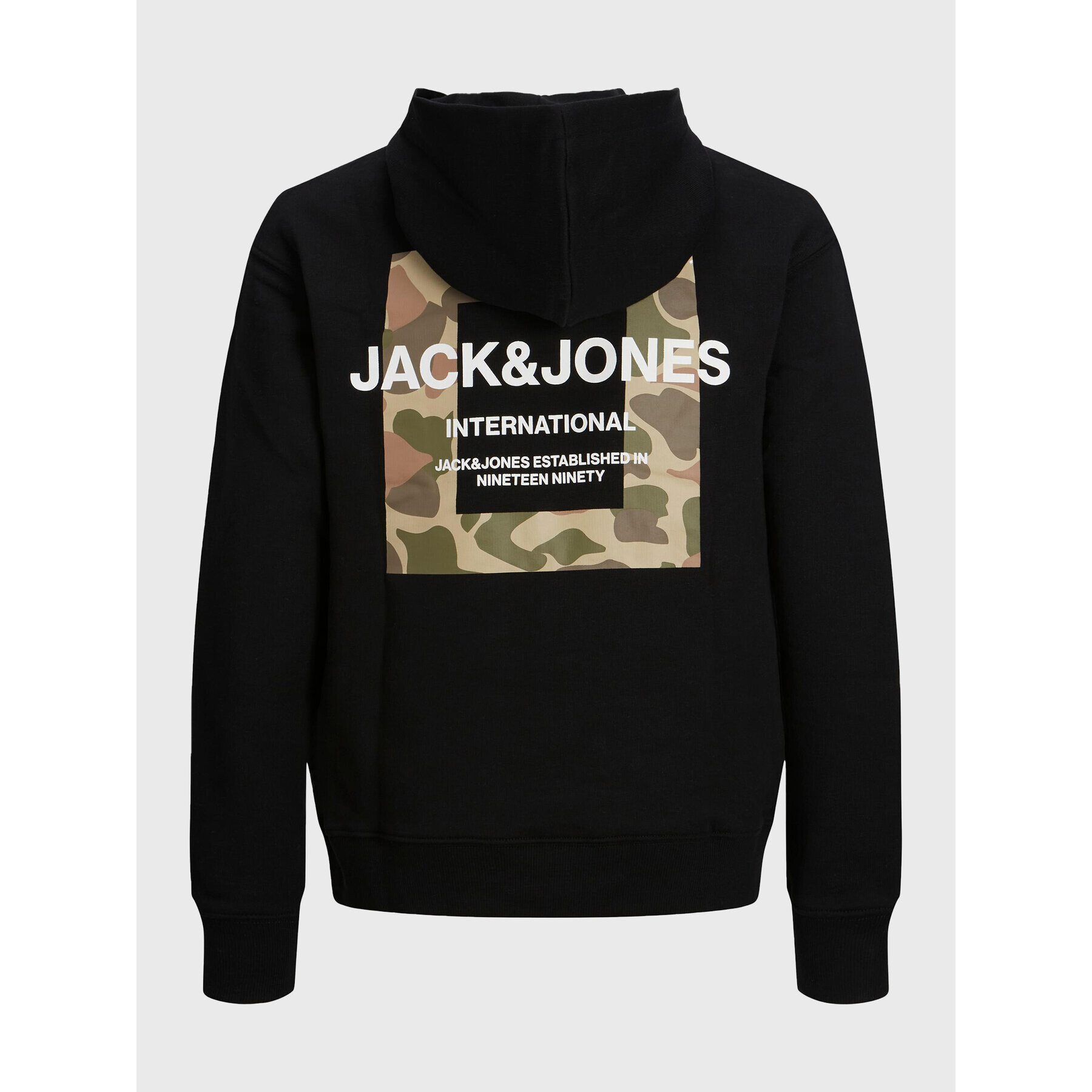 Jack&Jones Junior Jopa Camo 12216932 Črna Regular Fit - Pepit.si