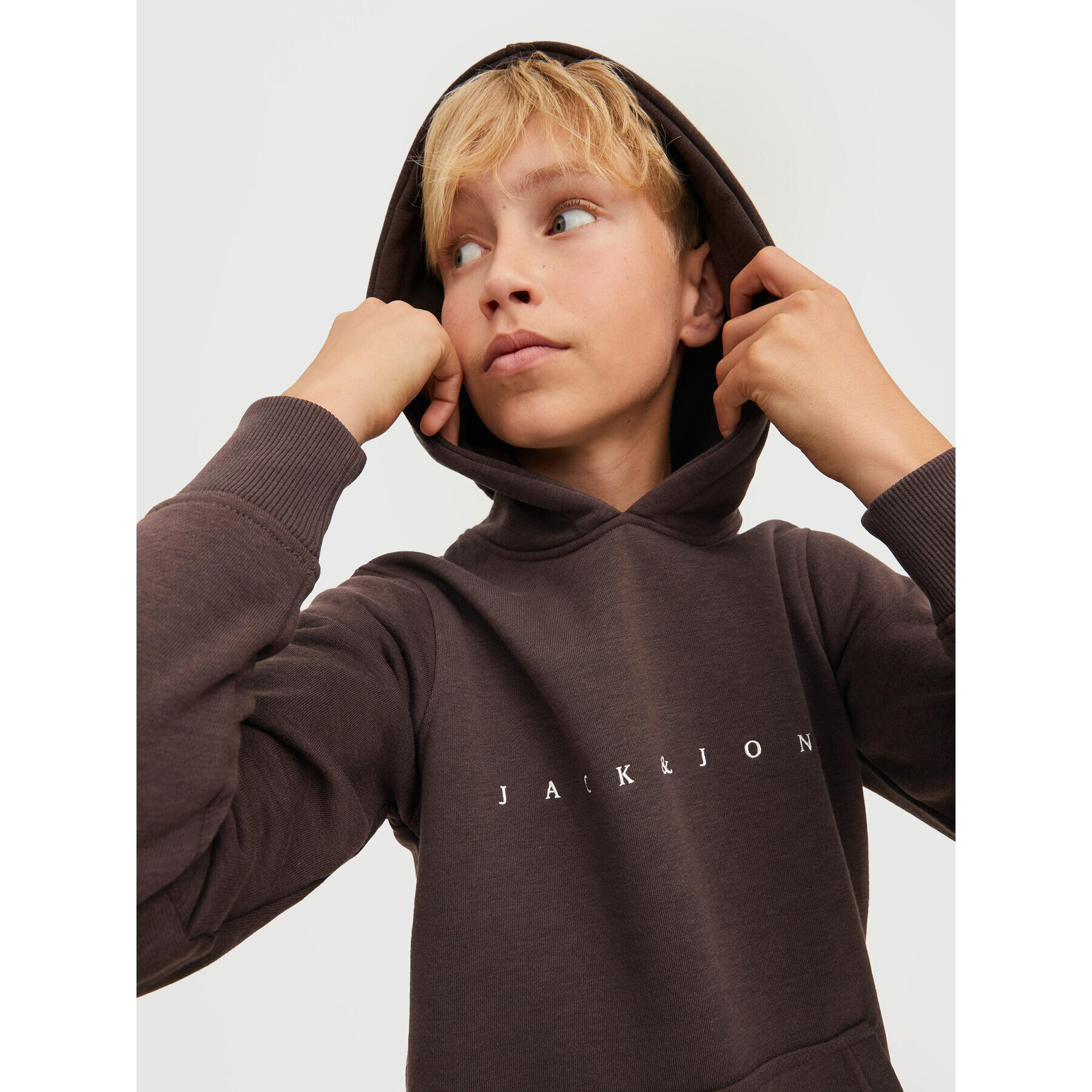 Jack&Jones Junior Jopa Copenhagen 12214983 Rjava Regular Fit - Pepit.si