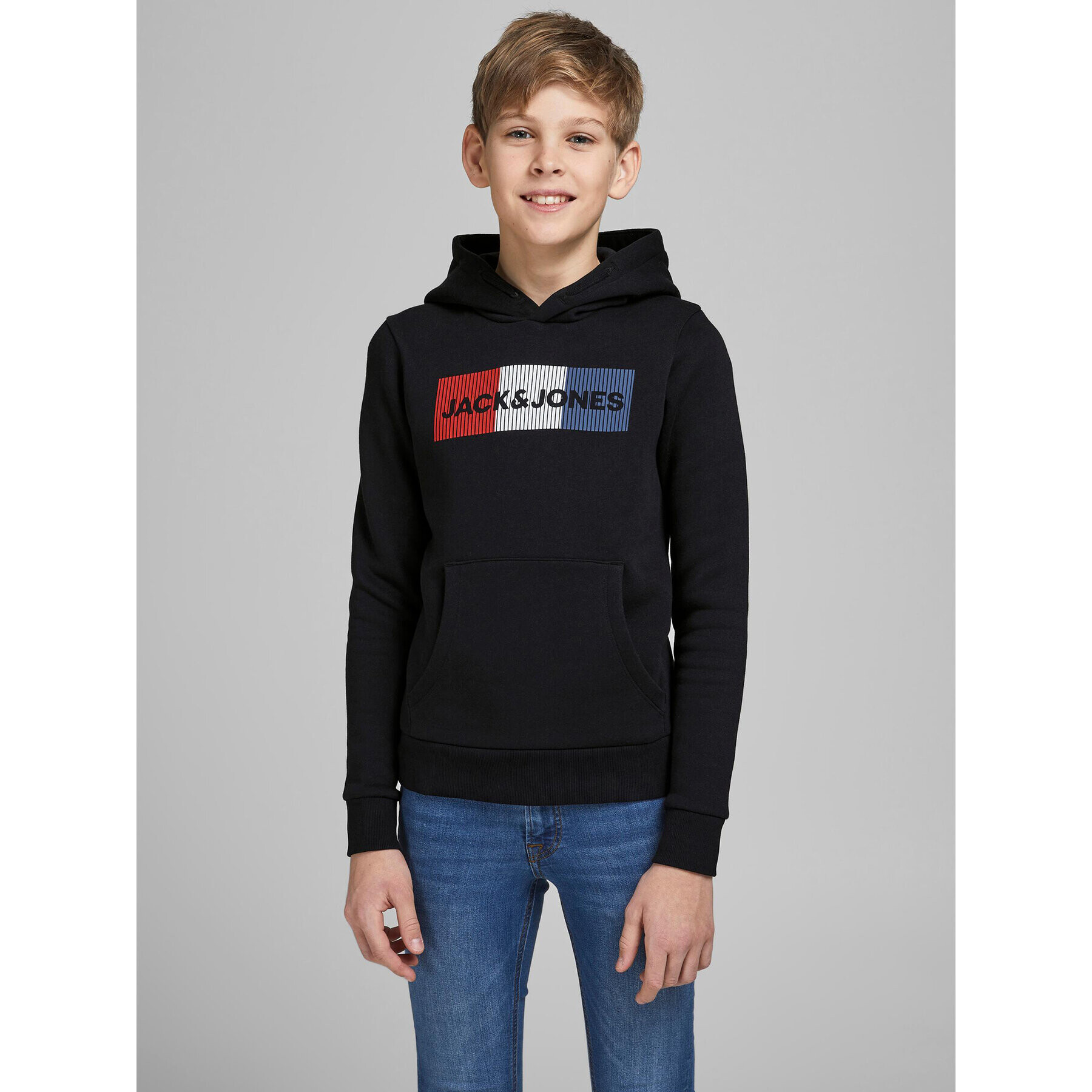 Jack&Jones Junior Jopa Corp Logo 12152841 Črna Regular Fit - Pepit.si