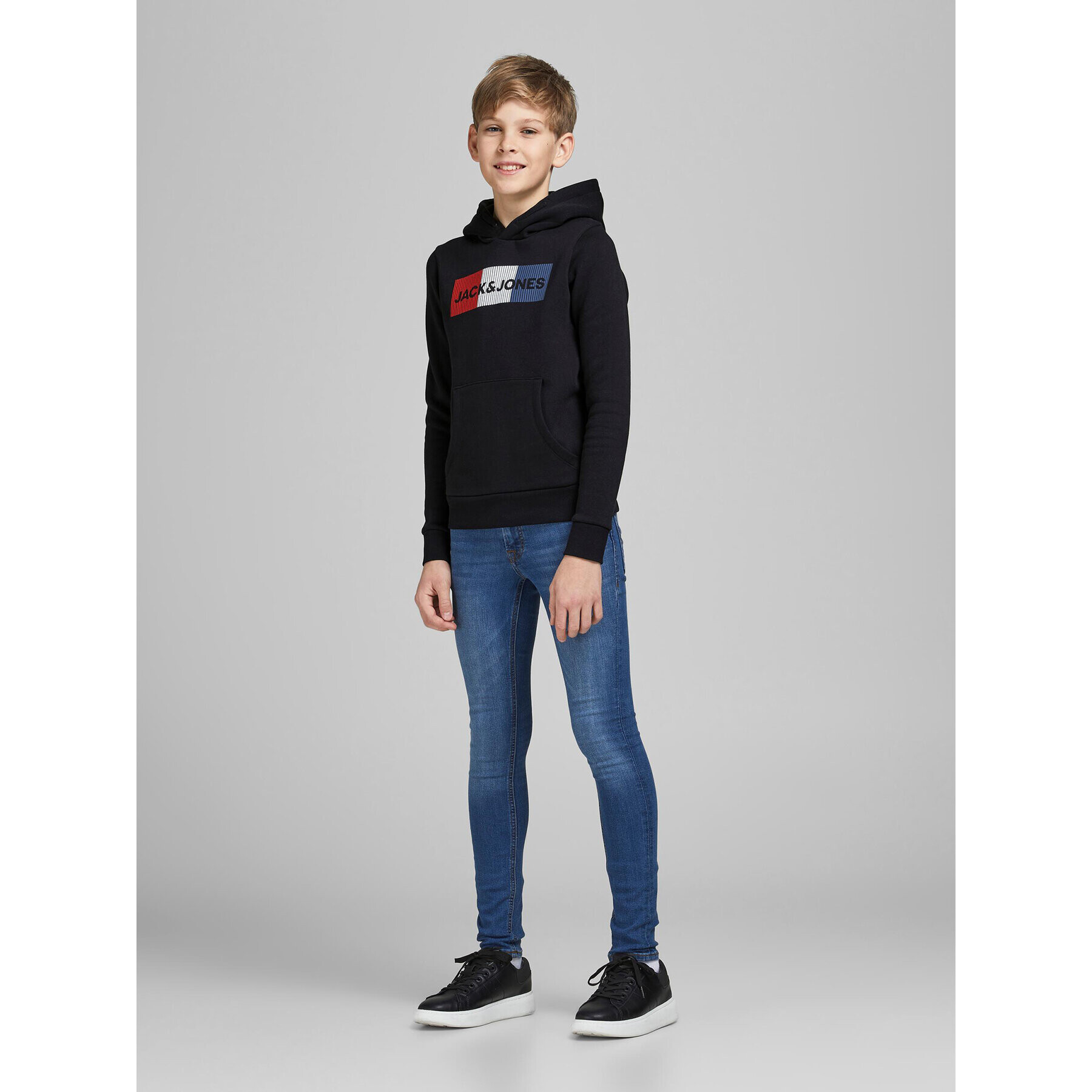 Jack&Jones Junior Jopa Corp Logo 12152841 Črna Regular Fit - Pepit.si