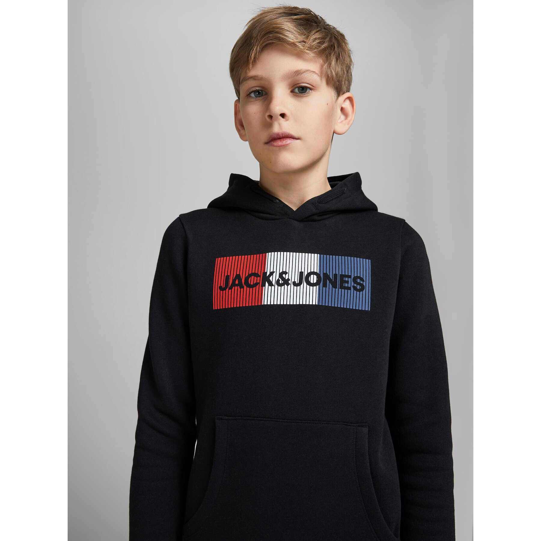 Jack&Jones Junior Jopa Corp Logo 12152841 Črna Regular Fit - Pepit.si