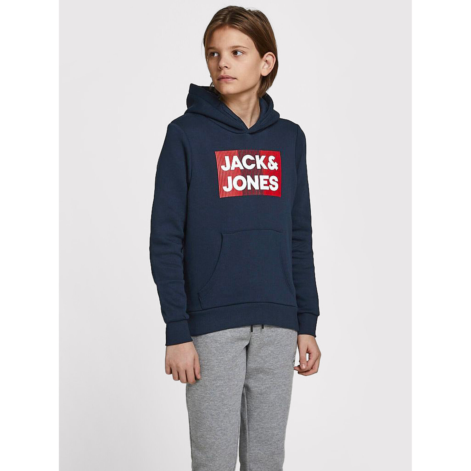 Jack&Jones Junior Jopa Corp Logo 12152841 Mornarsko modra Regular Fit - Pepit.si