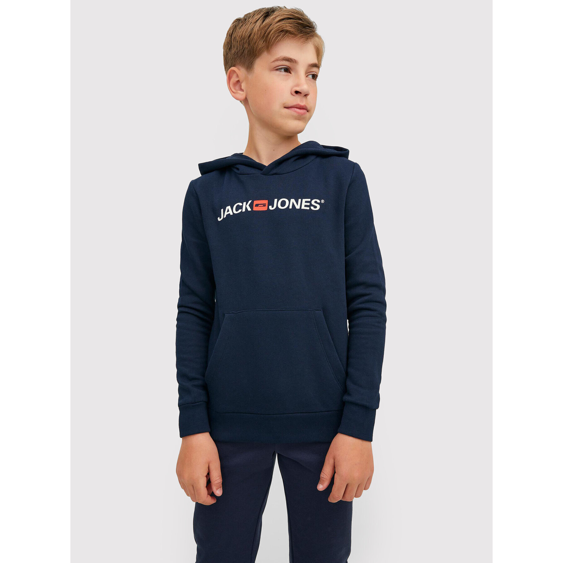 Jack&Jones Junior Jopa Corp Old Logo 12212186 Mornarsko modra Regular Fit - Pepit.si