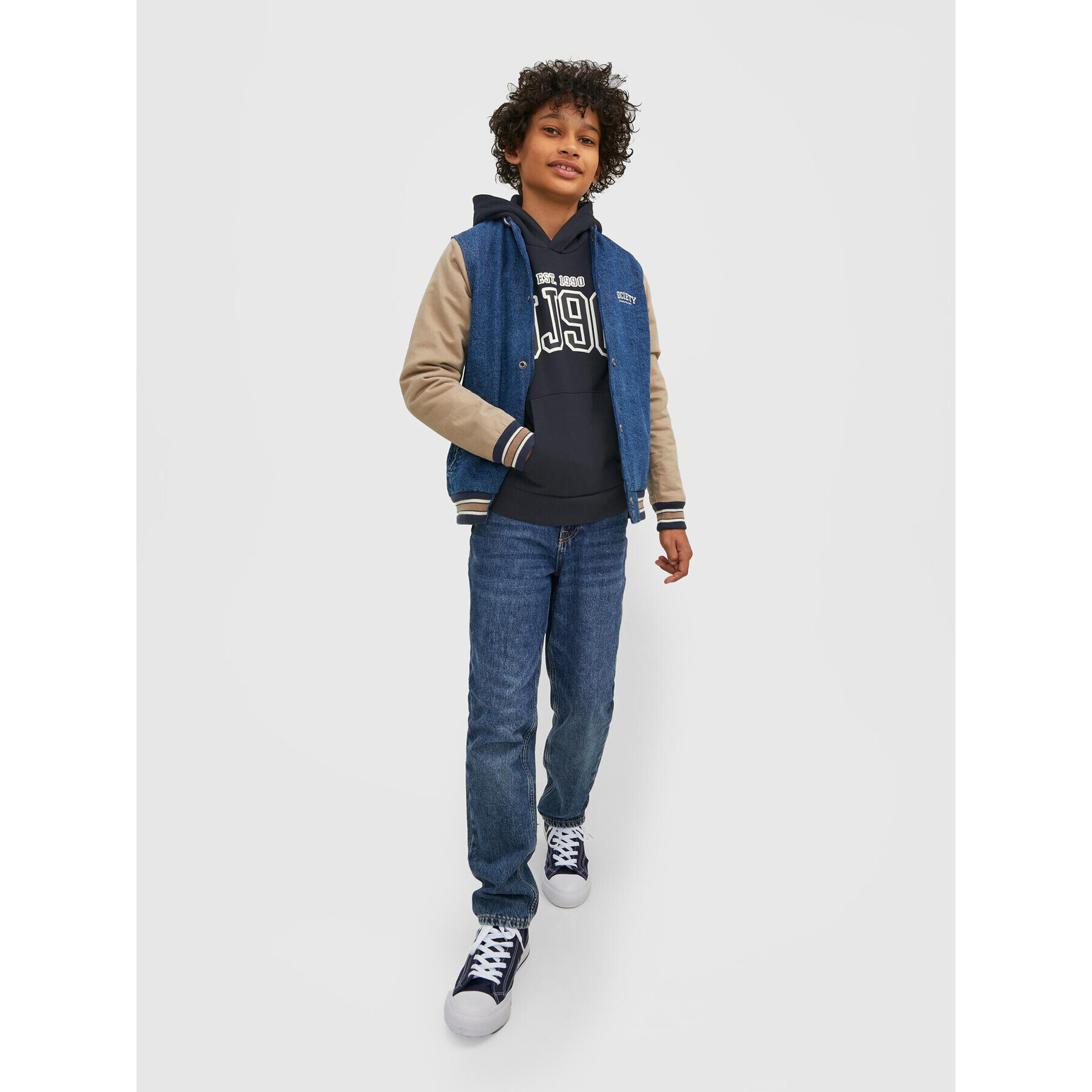 Jack&Jones Junior Jopa Emb 12213292 Črna Regular Fit - Pepit.si