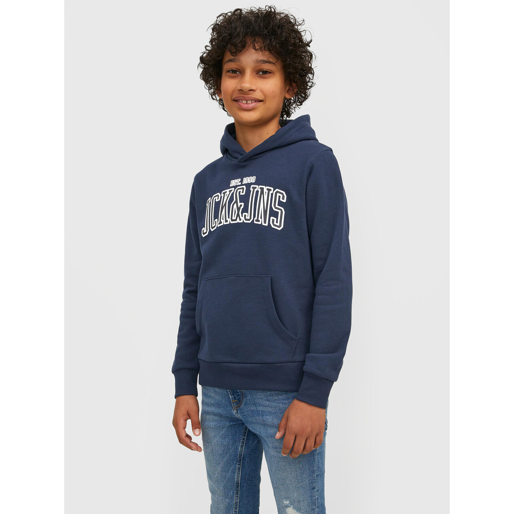 Jack&Jones Junior Jopa Emb 12213292 Mornarsko modra Regular Fit - Pepit.si