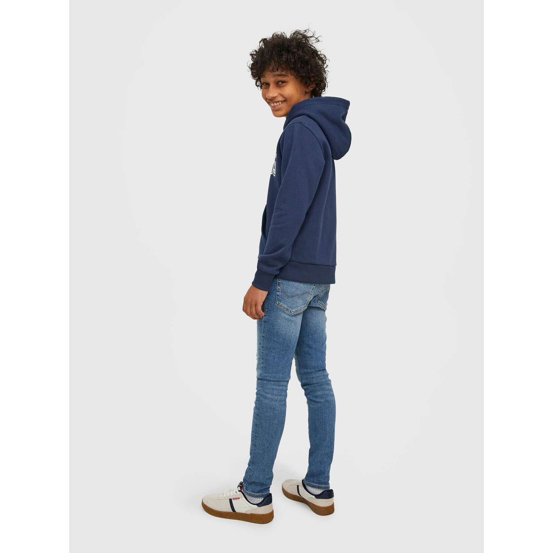 Jack&Jones Junior Jopa Emb 12213292 Mornarsko modra Regular Fit - Pepit.si