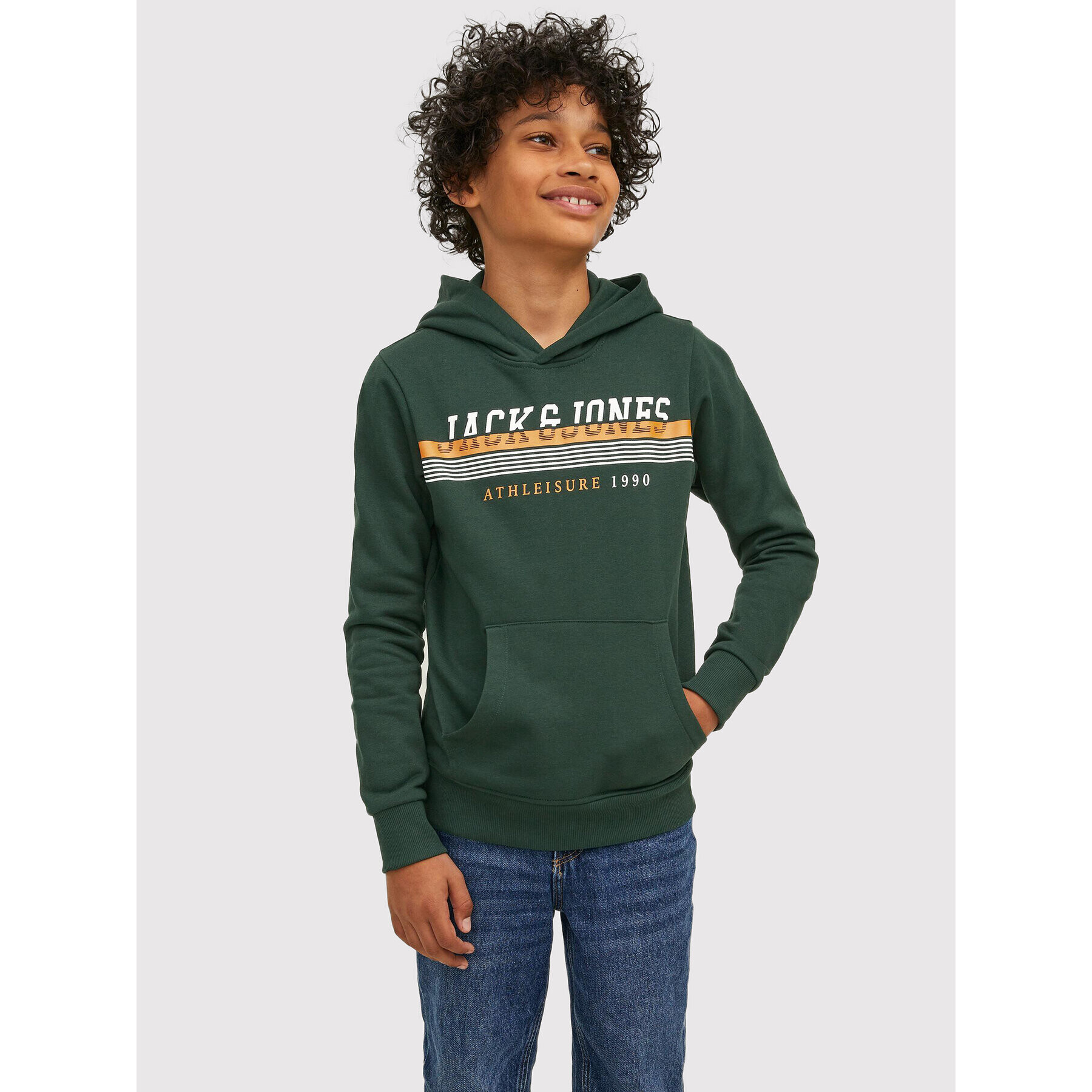 Jack&Jones Junior Jopa Jiron 12213277 Zelena Regular Fit - Pepit.si