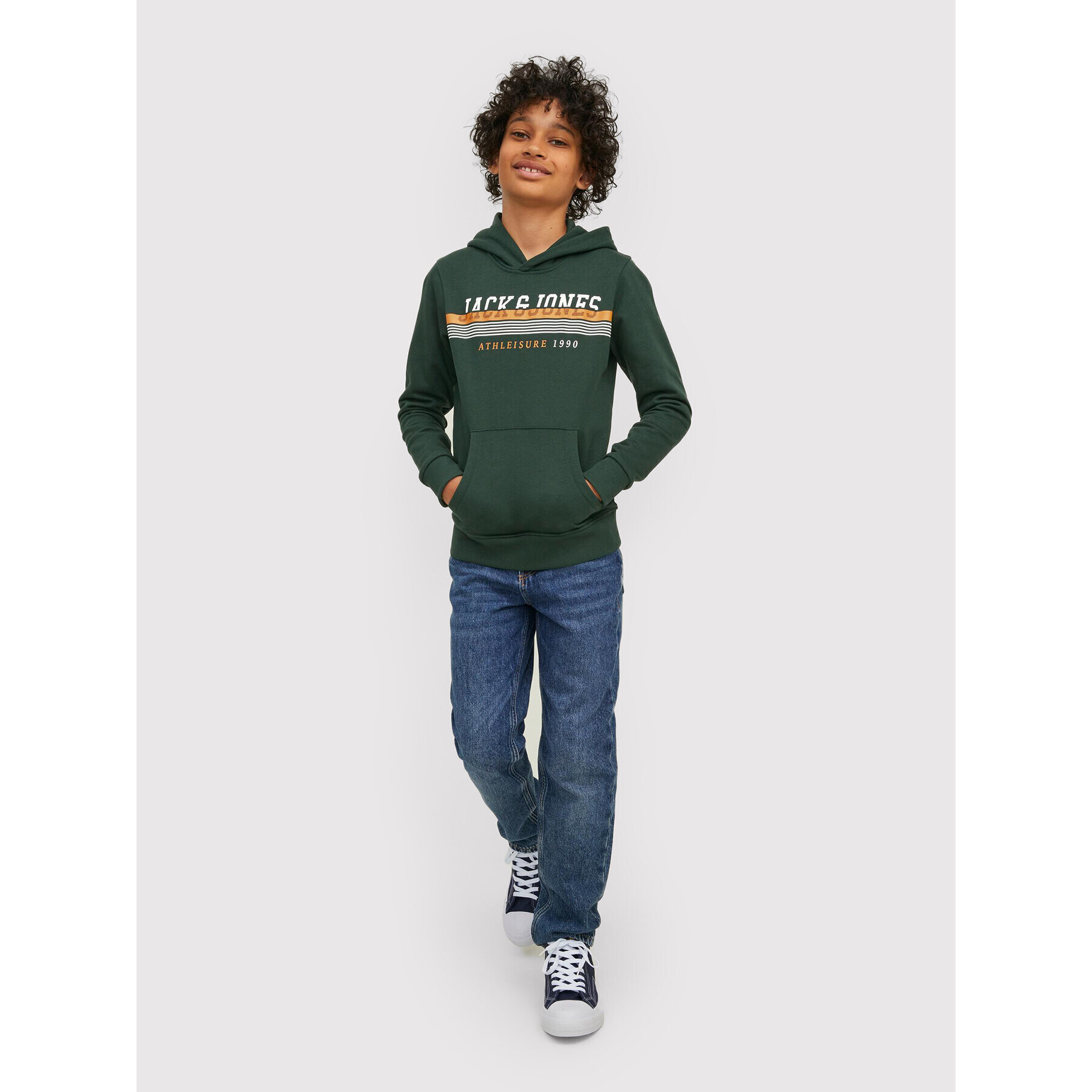 Jack&Jones Junior Jopa Jiron 12213277 Zelena Regular Fit - Pepit.si