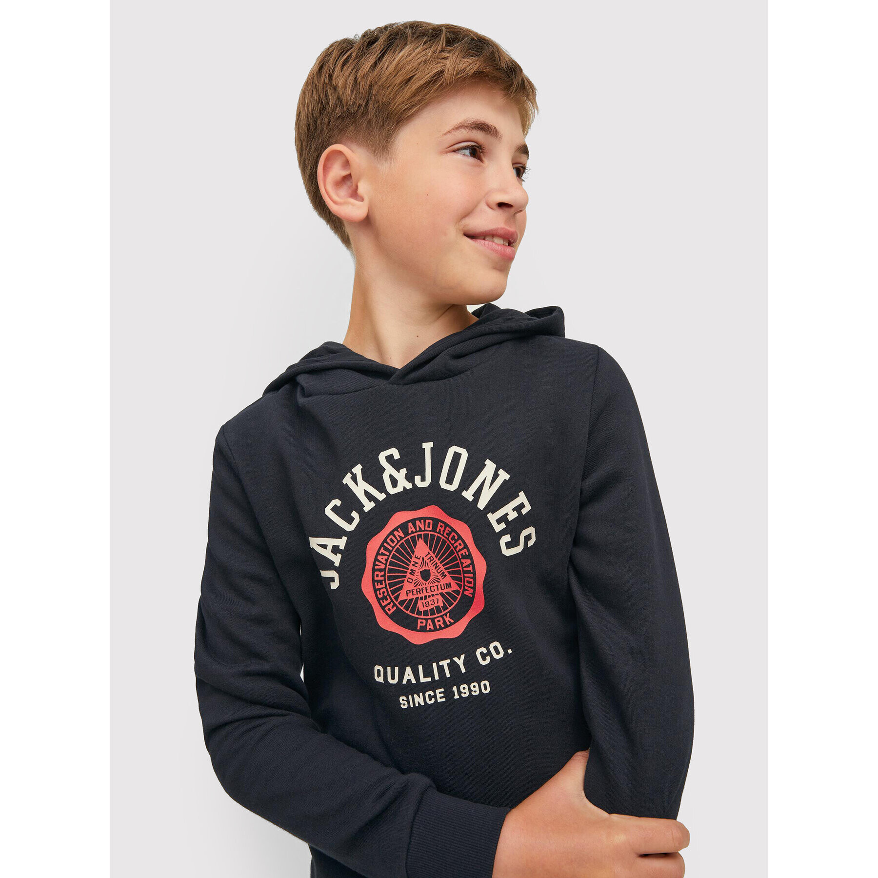 Jack&Jones Junior Jopa Logo 12212287 Črna Regular Fit - Pepit.si