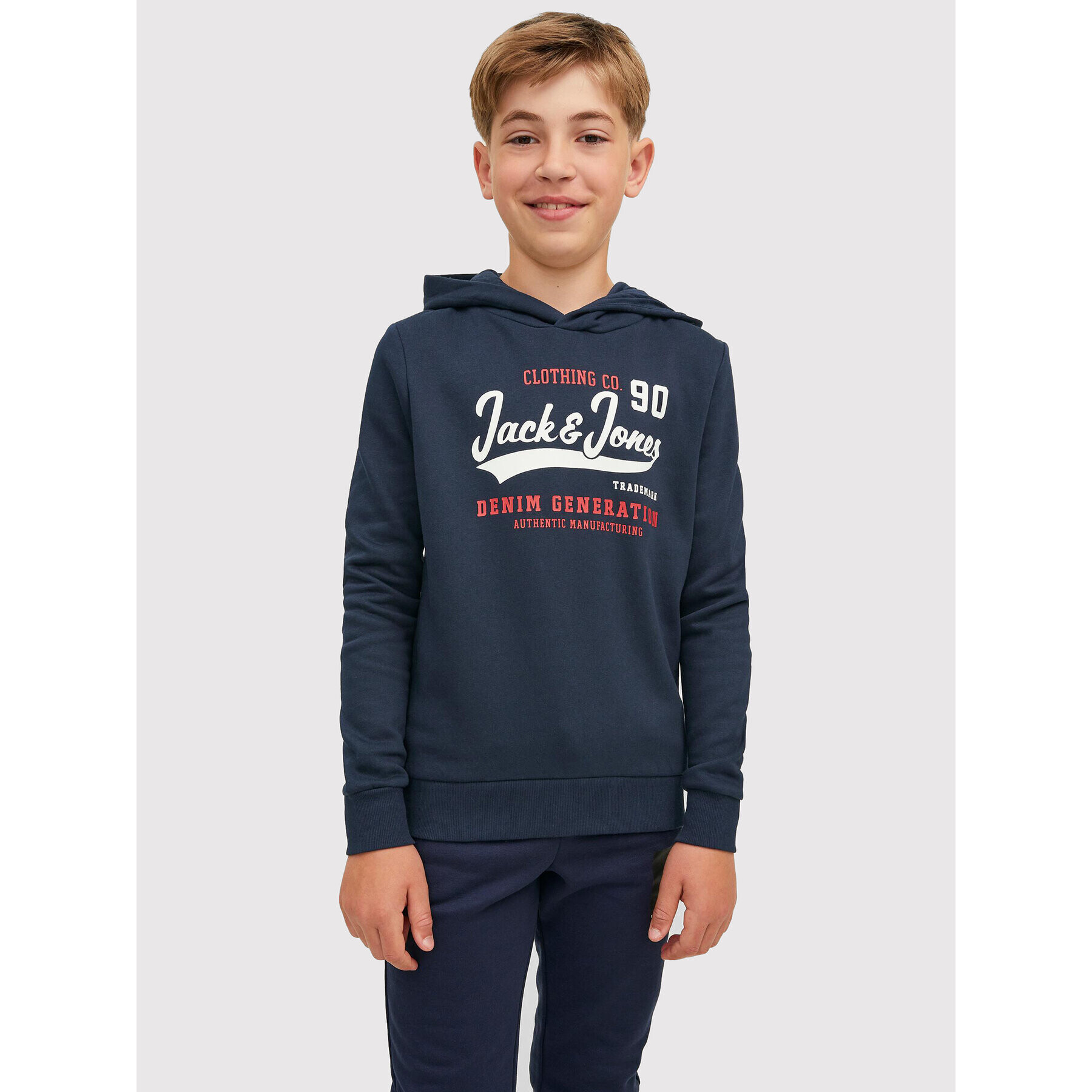 Jack&Jones Junior Jopa Logo 12212287 Mornarsko modra Regular Fit - Pepit.si