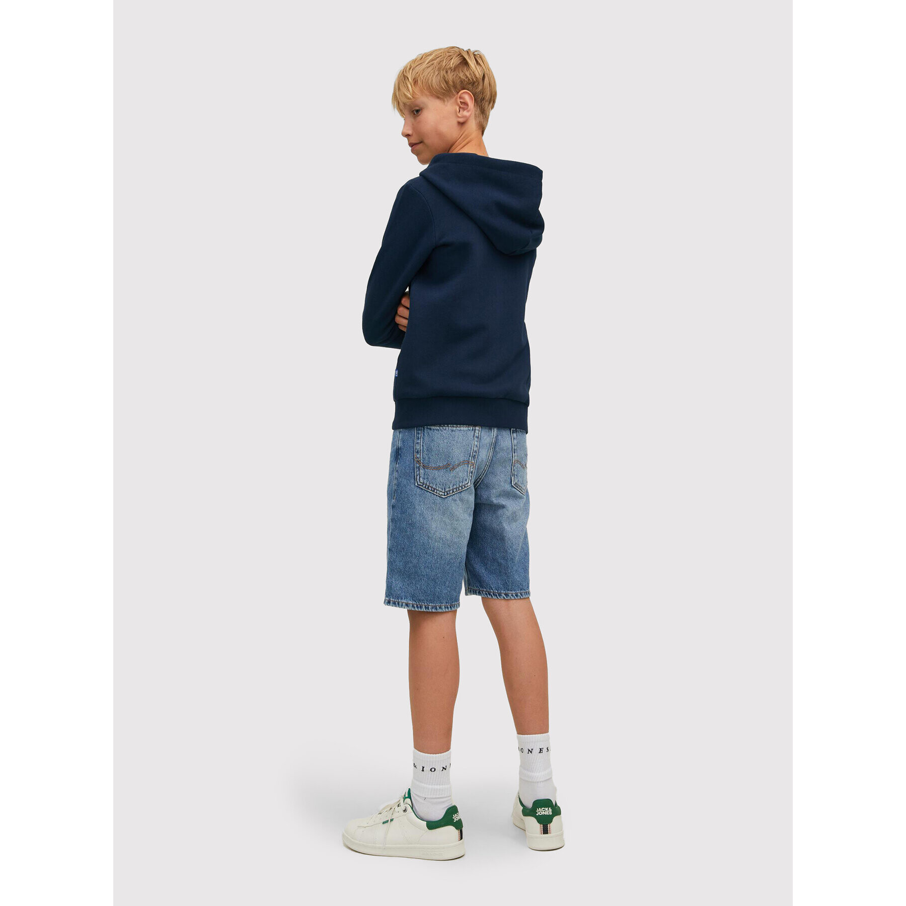 Jack&Jones Junior Jopa Logo 12218049 Mornarsko modra Regular Fit - Pepit.si