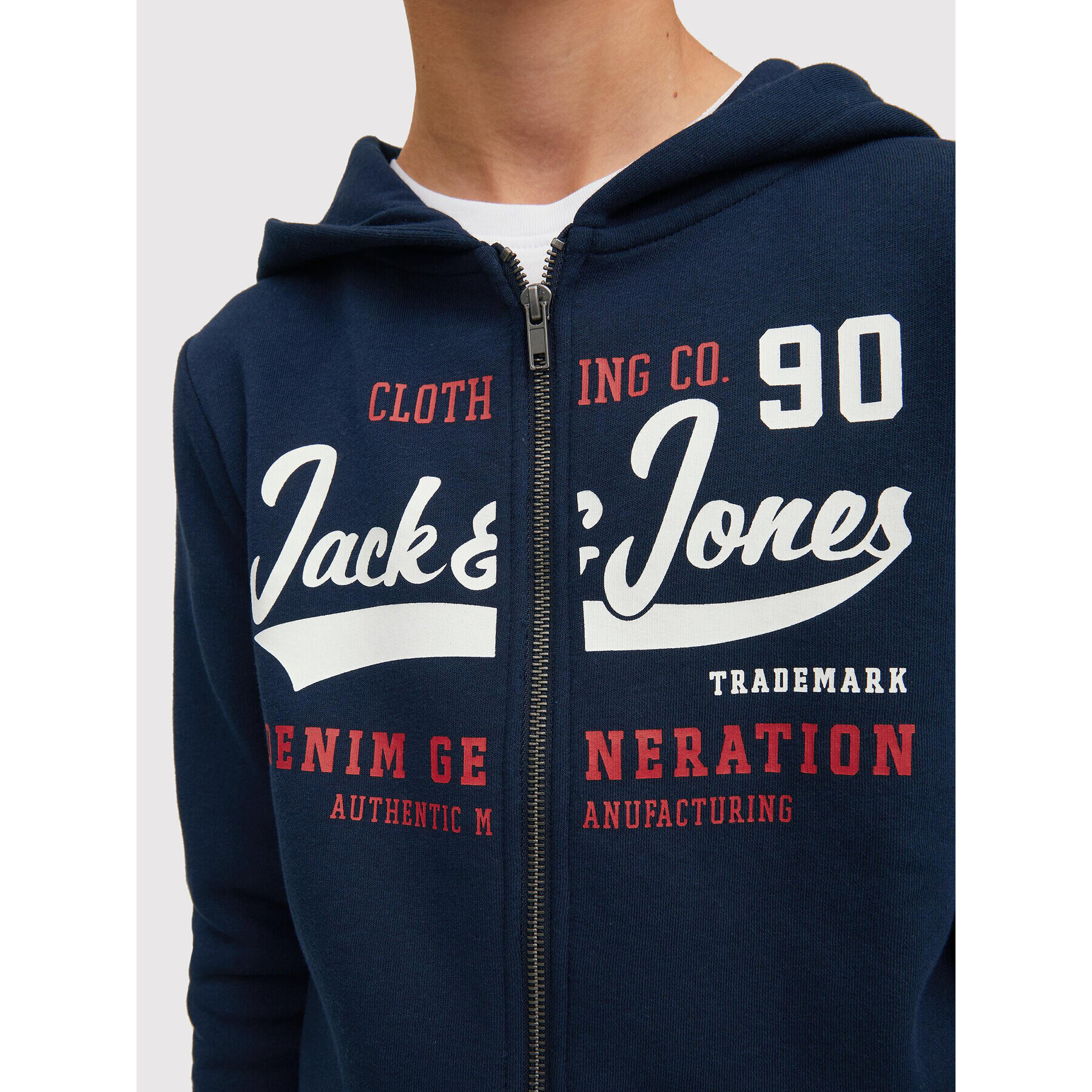 Jack&Jones Junior Jopa Logo 12218049 Mornarsko modra Regular Fit - Pepit.si