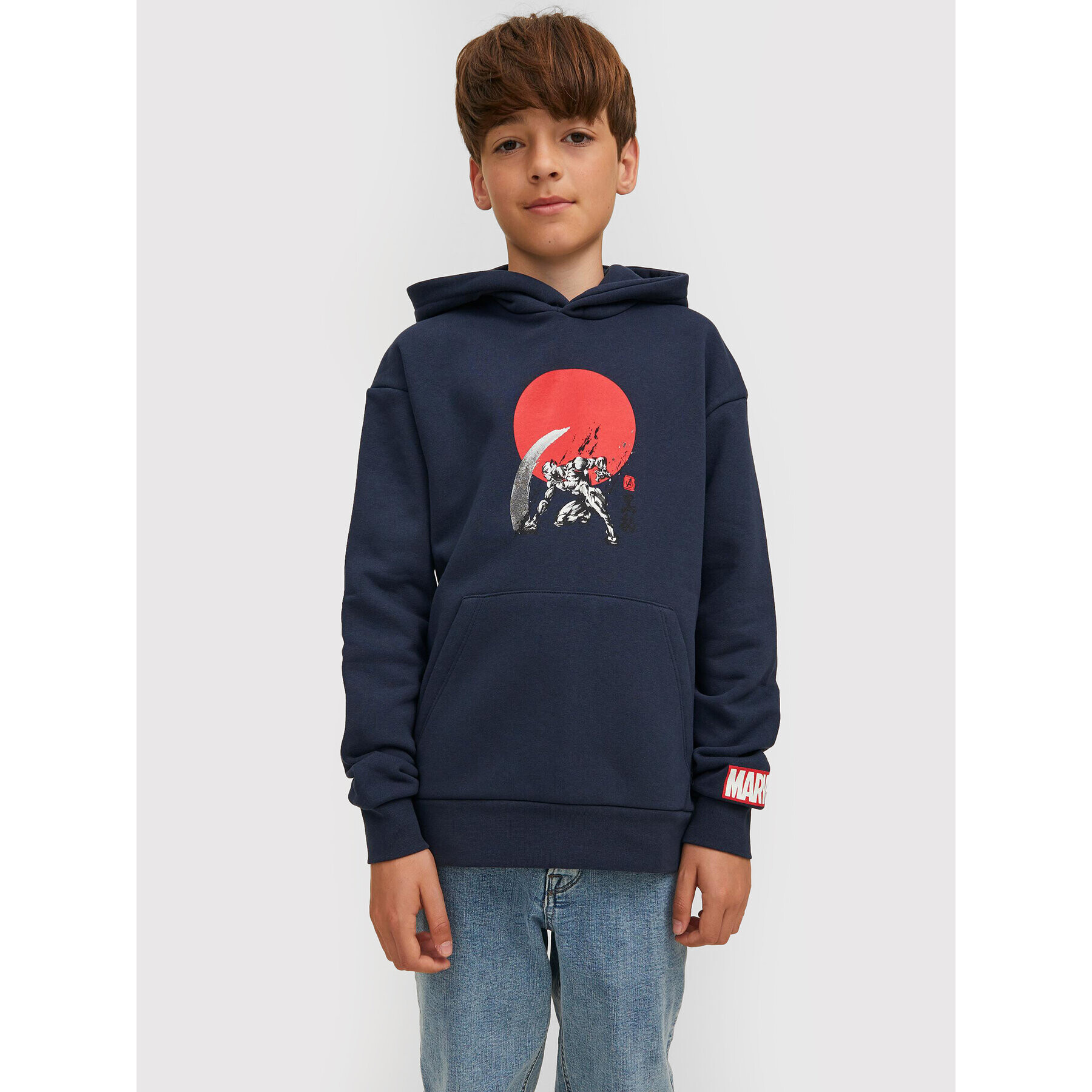 Jack&Jones Junior Jopa MARVEL 12217804 Mornarsko modra Loose Fit - Pepit.si