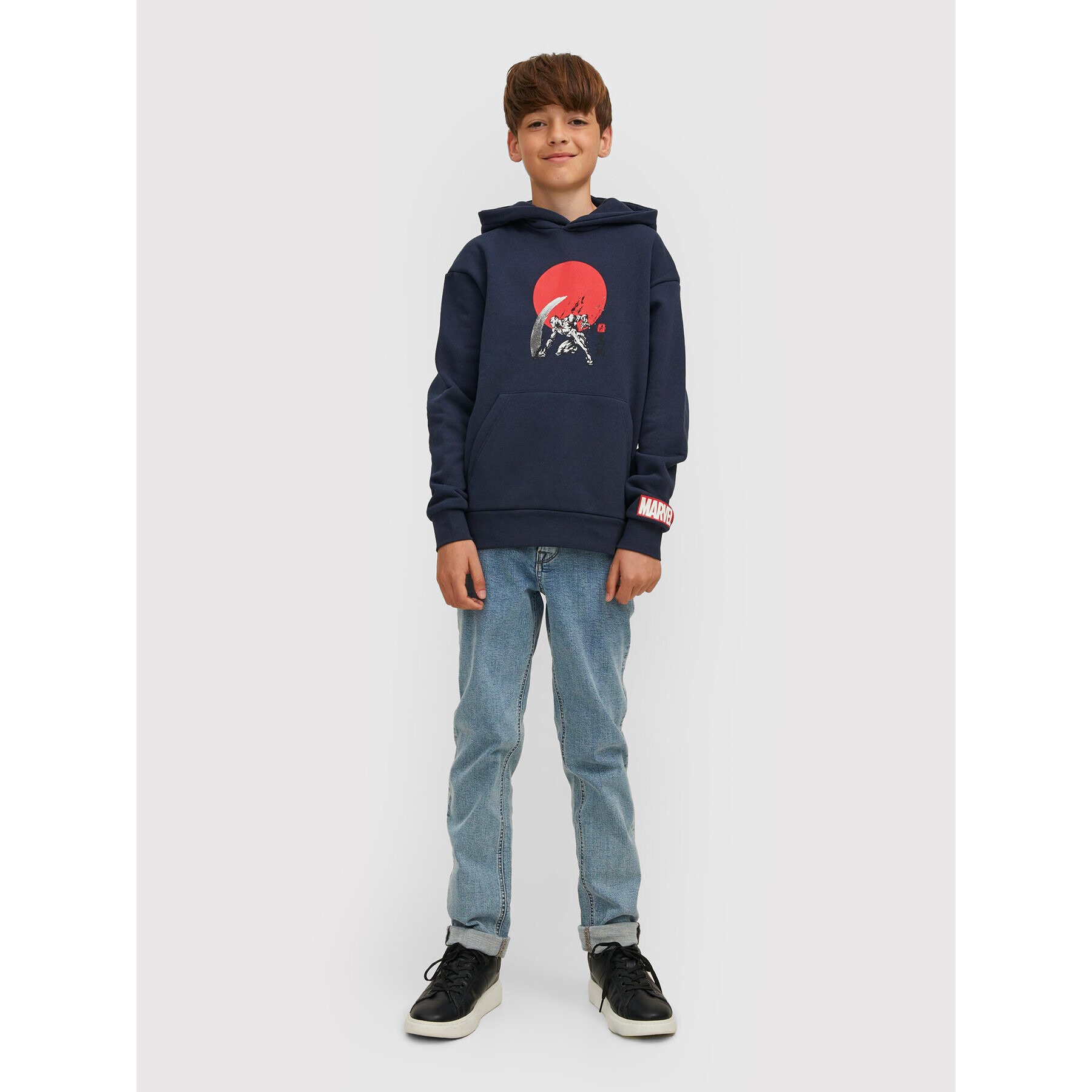 Jack&Jones Junior Jopa MARVEL 12217804 Mornarsko modra Loose Fit - Pepit.si