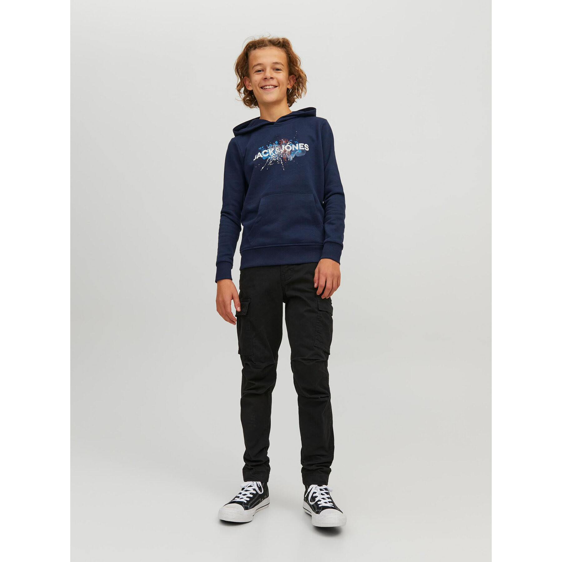 Jack&Jones Junior Jopa Tear 12221713 Mornarsko modra Regular Fit - Pepit.si