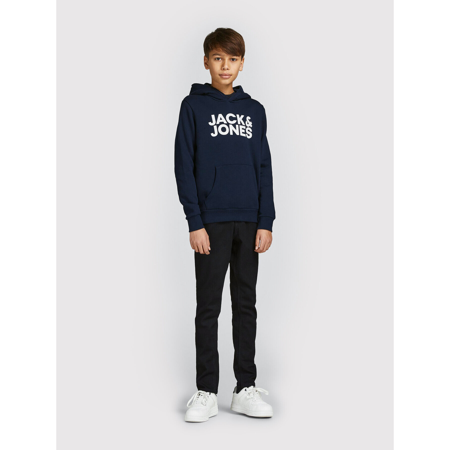 Jack&Jones Junior Set dveh jopic Corp 12210980 Mornarsko modra Regular Fit - Pepit.si