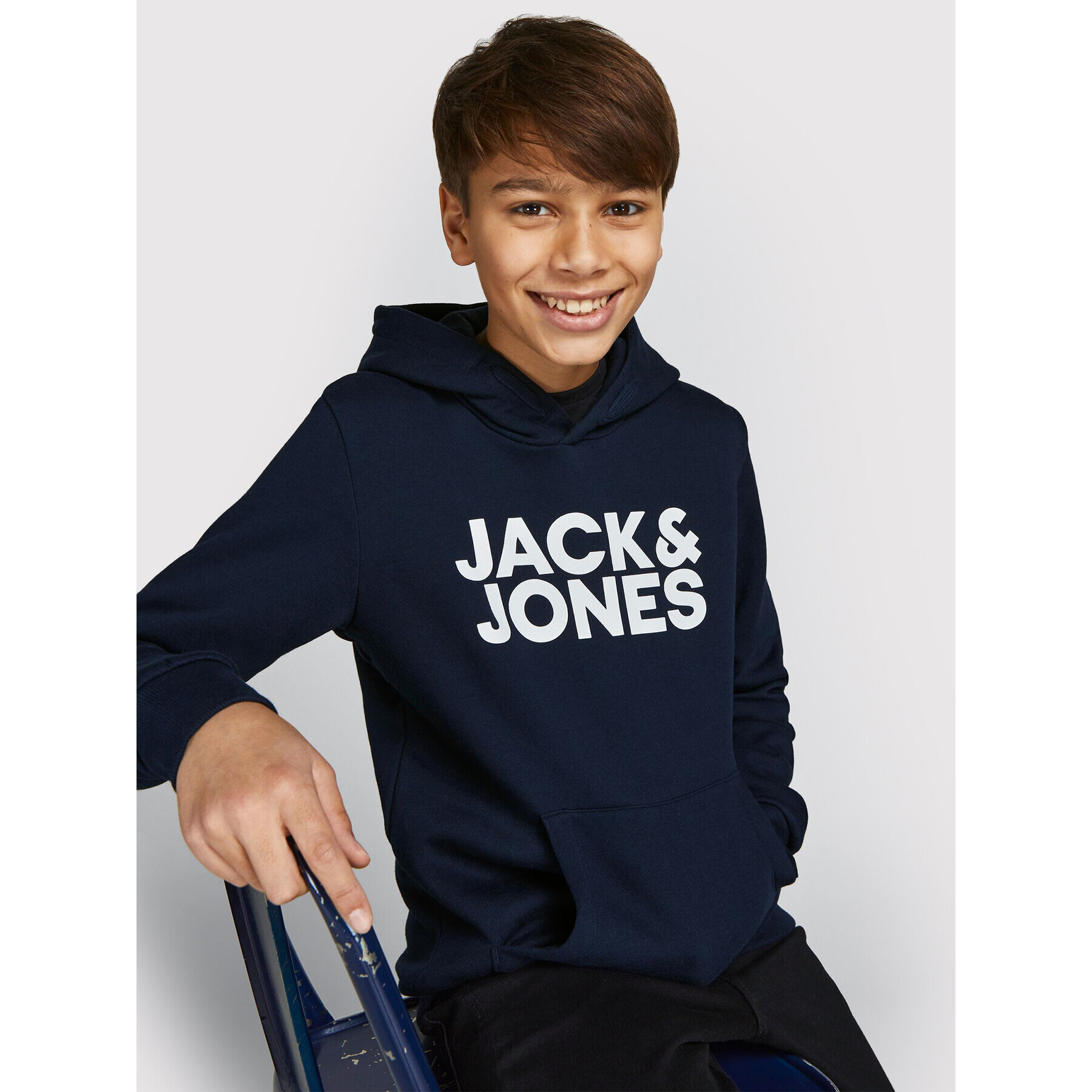 Jack&Jones Junior Set dveh jopic Corp 12210980 Mornarsko modra Regular Fit - Pepit.si