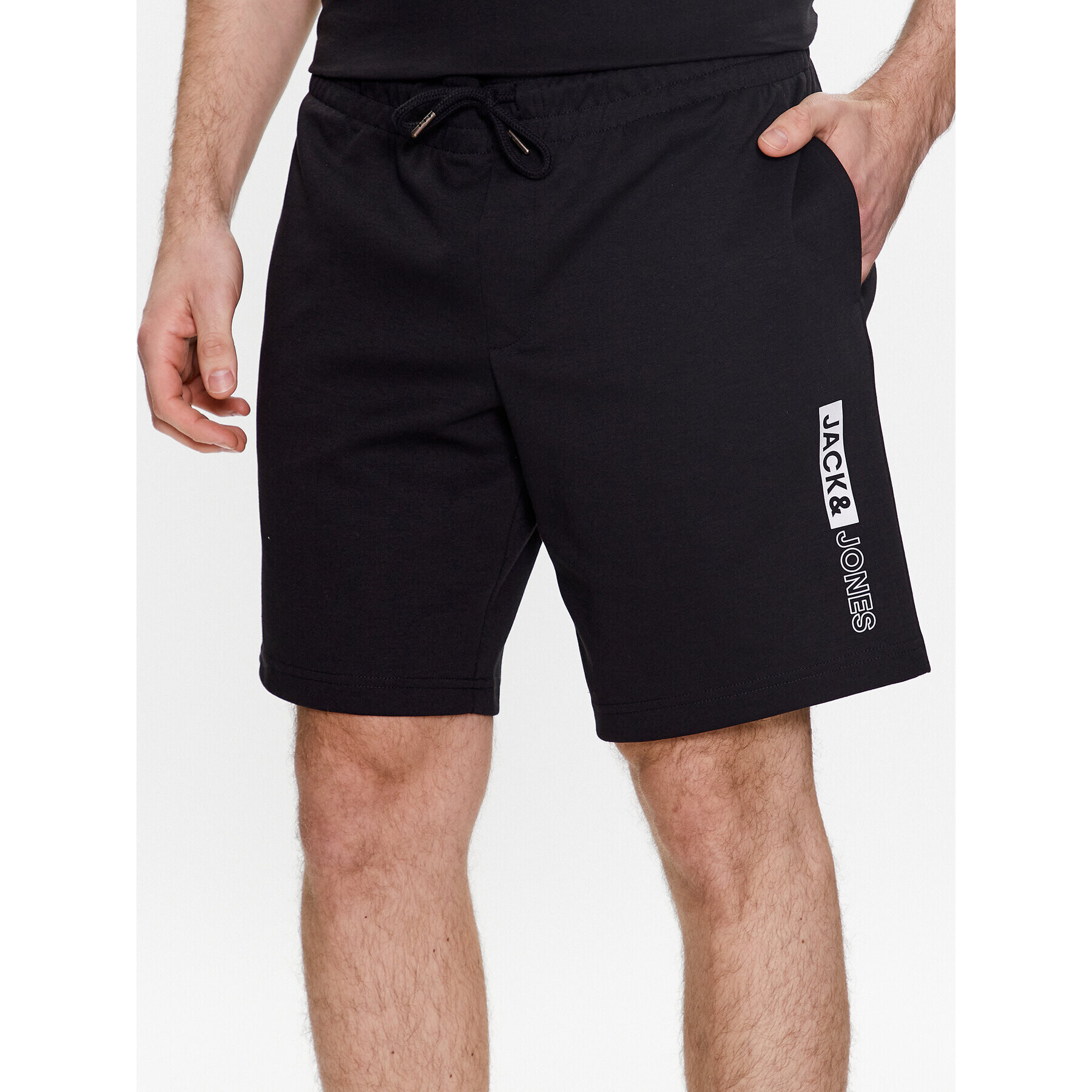 Jack&Jones Komplet majica in športne kratke hlače 12233945 Črna Regular Fit - Pepit.si